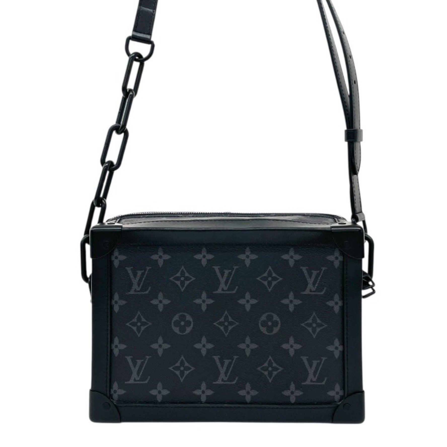 Louis Vuitton Soft Trunk Shoulder Bag Monogram Eclipse