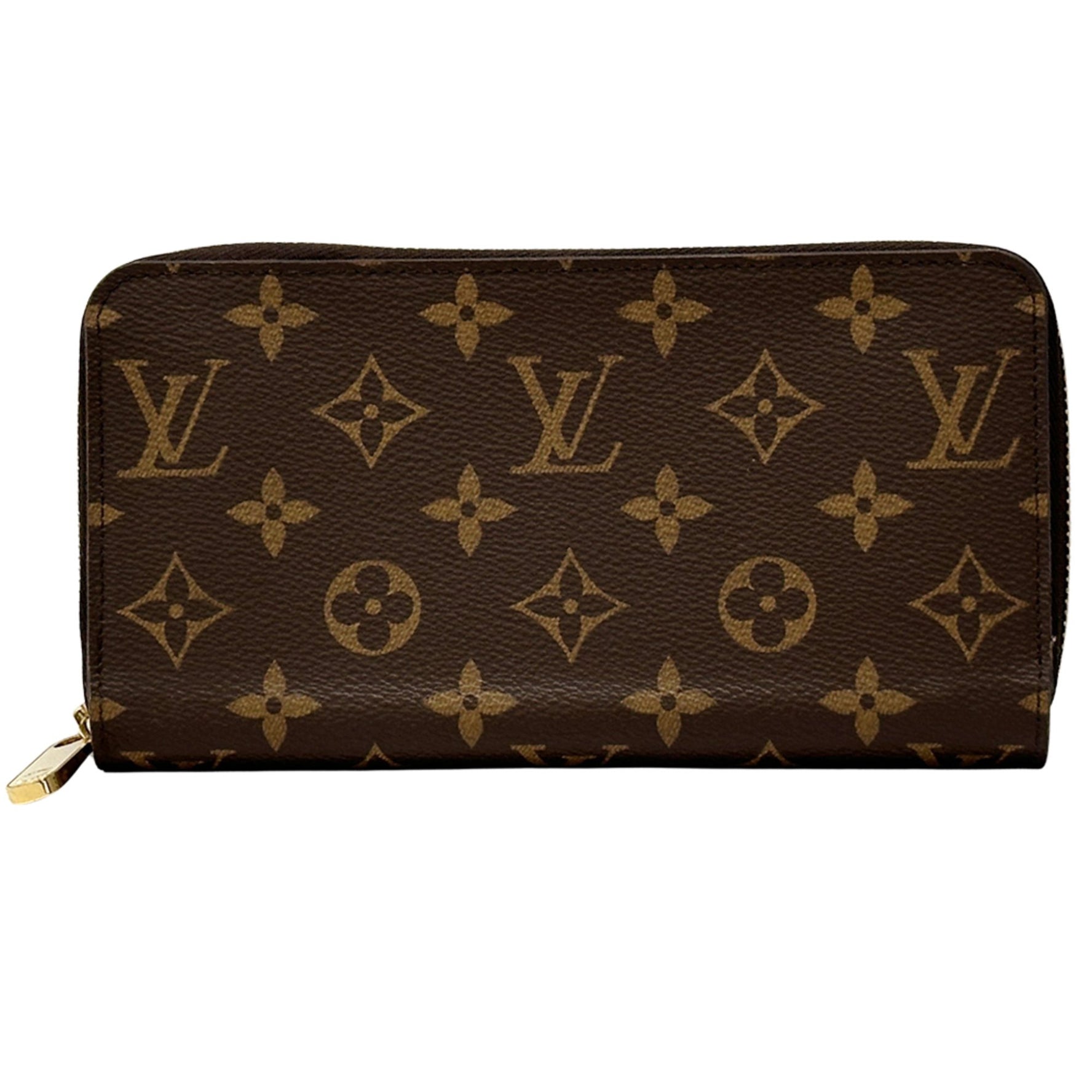 Louis Vuitton Monogram Canvas Zippy Wallet and Men's, Fuchsia, Brown, Wine Red, Round Zipper.
