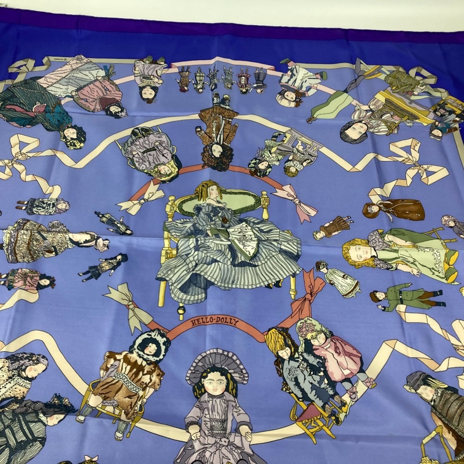 HERMES Carre 90 Doll HELLO DOLLY Hello Dolly Scarf Silk