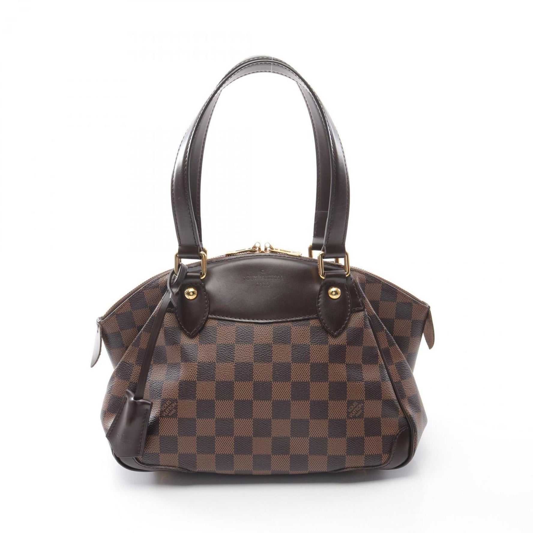 Louis Vuitton Verona PM Damier Ebene Shoulder Bag Coated Canvas Leather