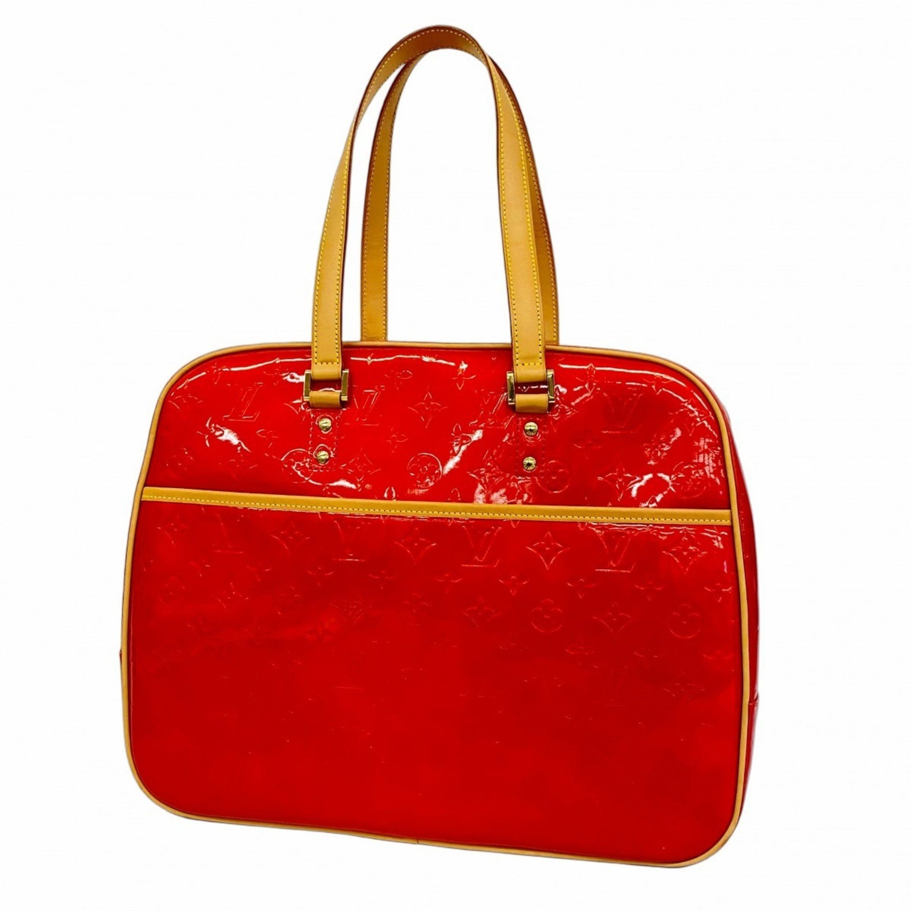 Louis Vuitton Vernis Sutton Tote Bag M91080 Rouge Women's