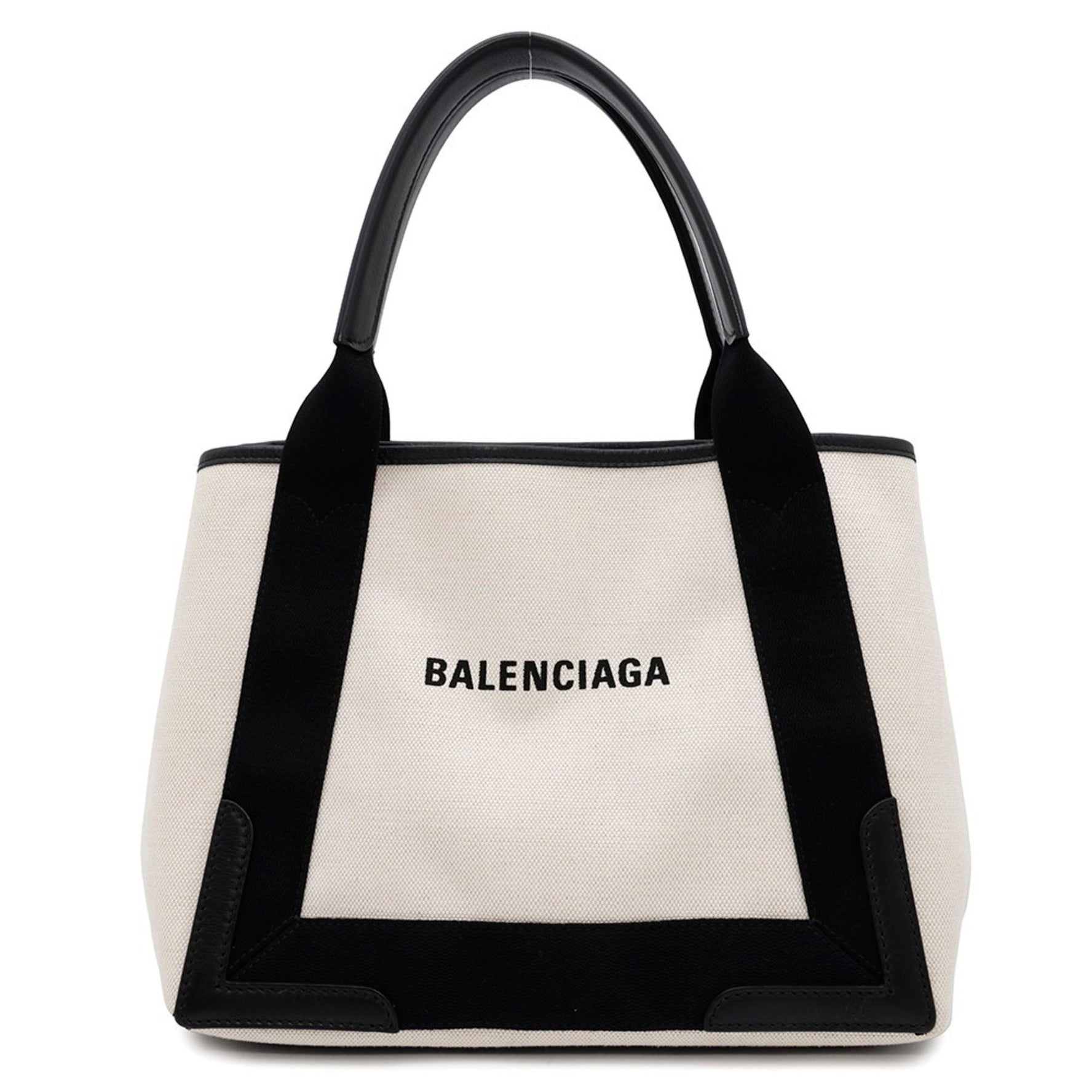 Balenciaga Tote Bag Navy Cabas S BALENCIAGA Small White Black