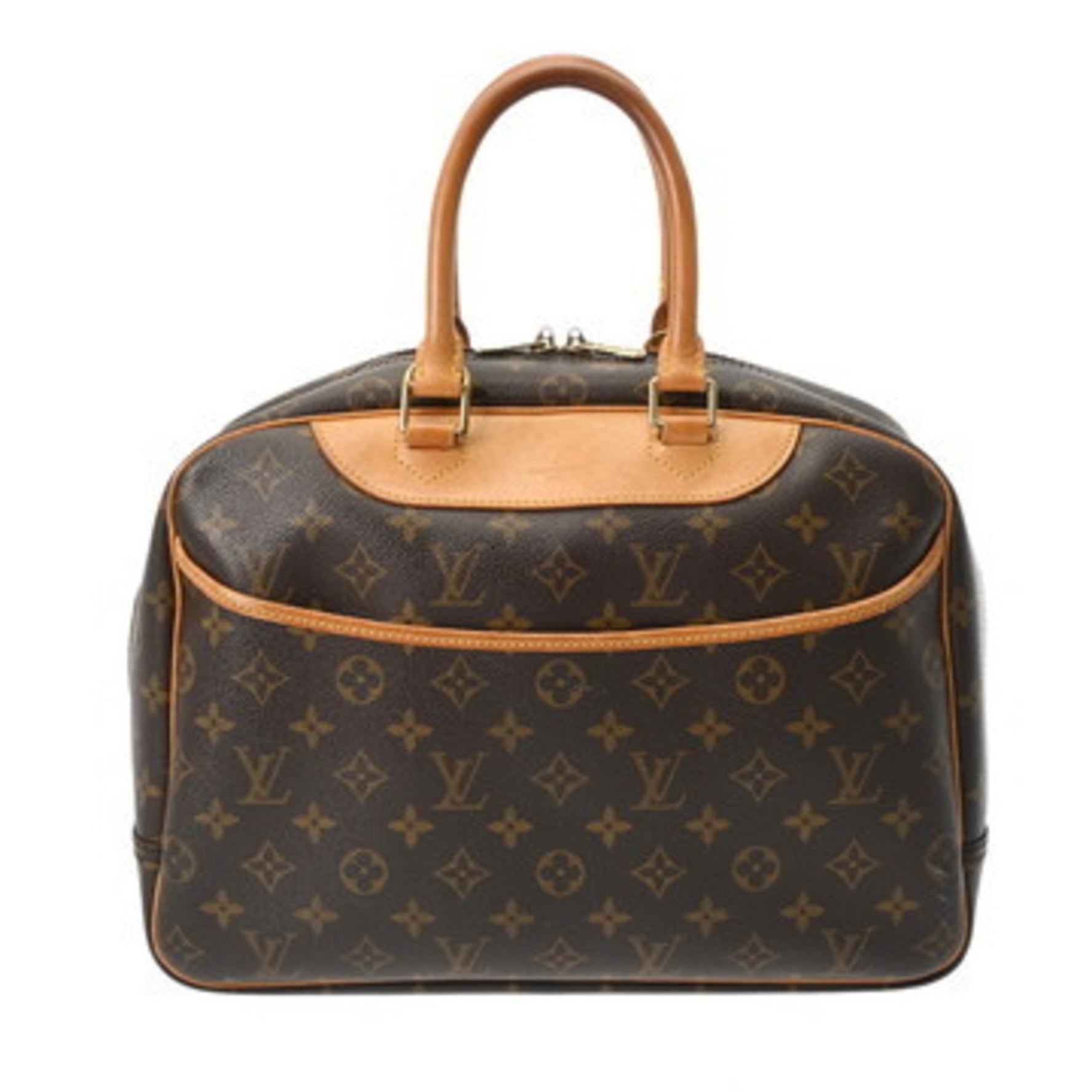 LOUIS VUITTON Monogram Deauville Brown Canvas Handbag, Condition: B, Pre-owned, Ginzo