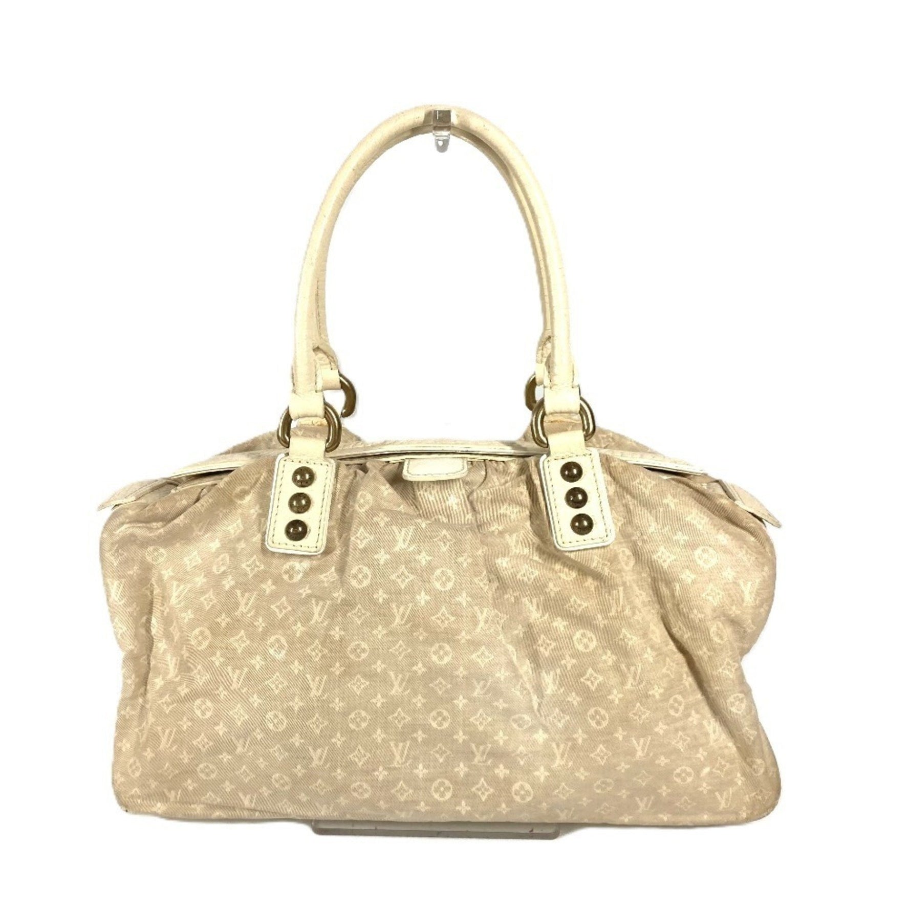 Louis Vuitton Monogram Mini Trapeze GM Boston Bag Shoulder Handbag Canvas Green Beige