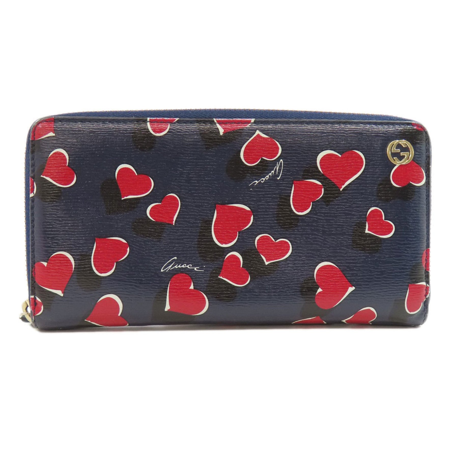 GUCCI Interlocking G Long Wallet Leather Women's