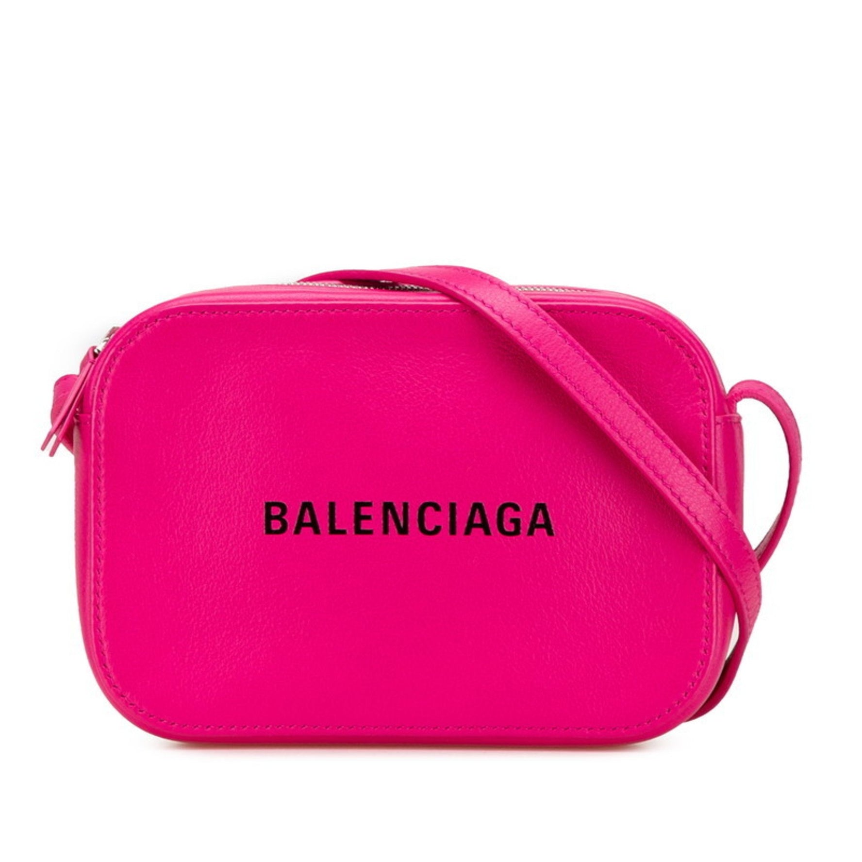 Balenciaga Everyday Crossbody Shoulder Bag/Camera Bag Pink Leather Women's BALENCIAGA