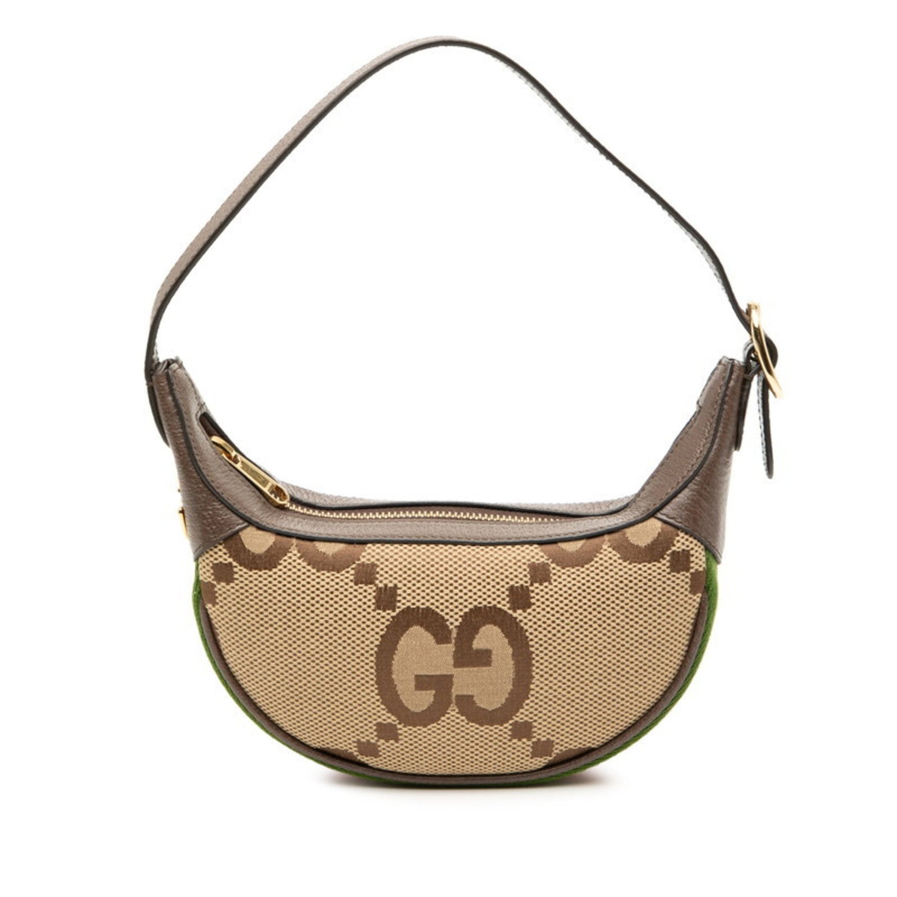 Gucci Ophidia Jumbo GG Mini Handbag, One-Shoulder Bag Beige and Brown Canvas Leather