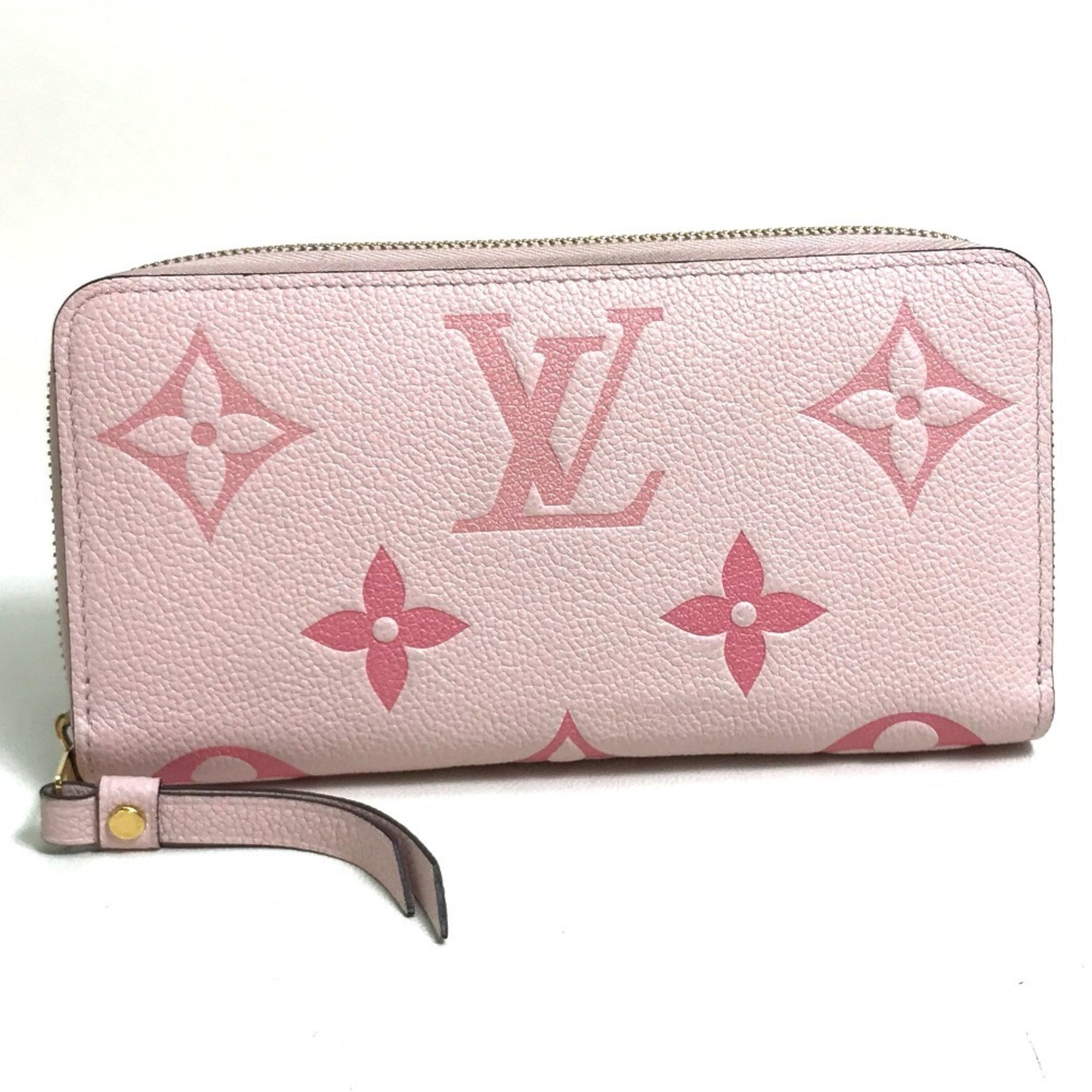 LOUIS VUITTON M80403 Monogram Empreinte by the Pool Zippy Wallet, Leather, Women's, Bouton de Rose, Pink