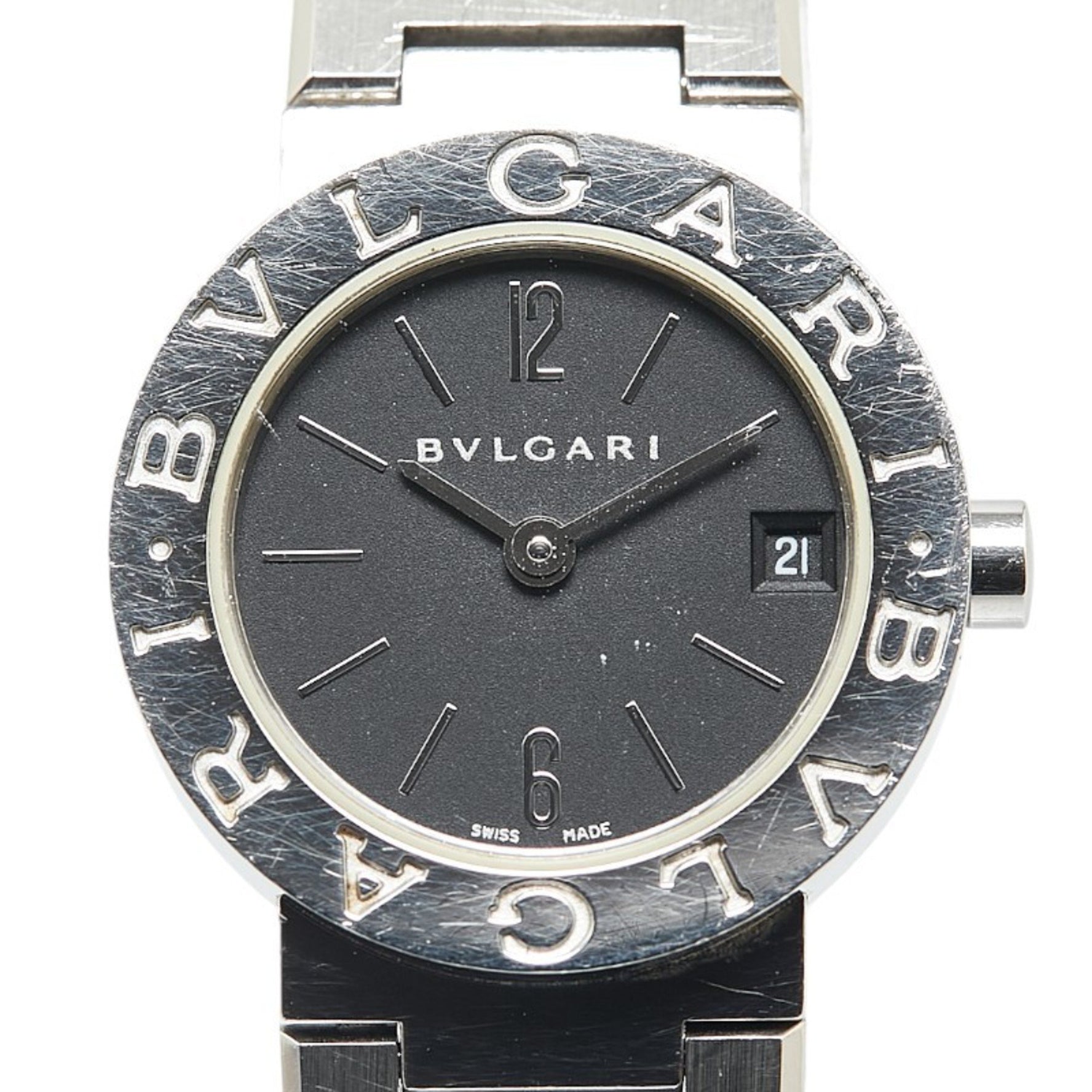BVLGARI Watch Quartz Black Dial Stainless Steel