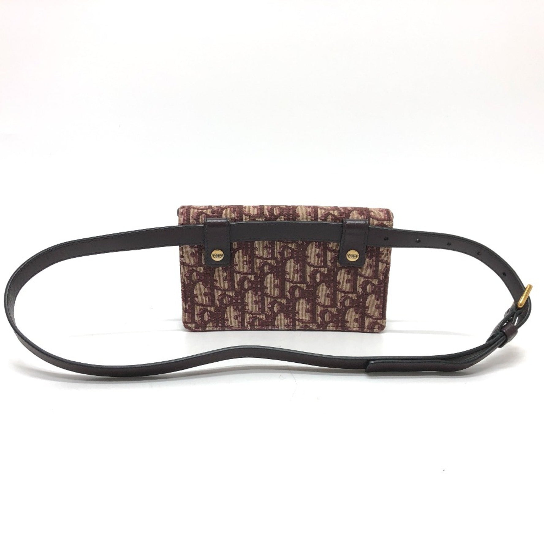 Christian Dior Christian Trotter Waist pouch body bag Bordeaux GoldHardware