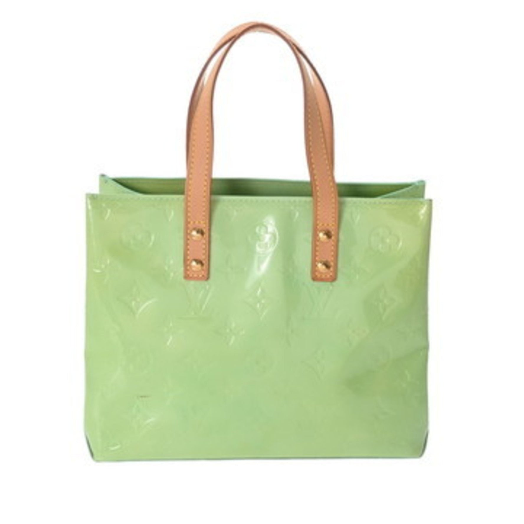 LOUIS VUITTON Monogram Vernis Reed PM Peppermint Handbag