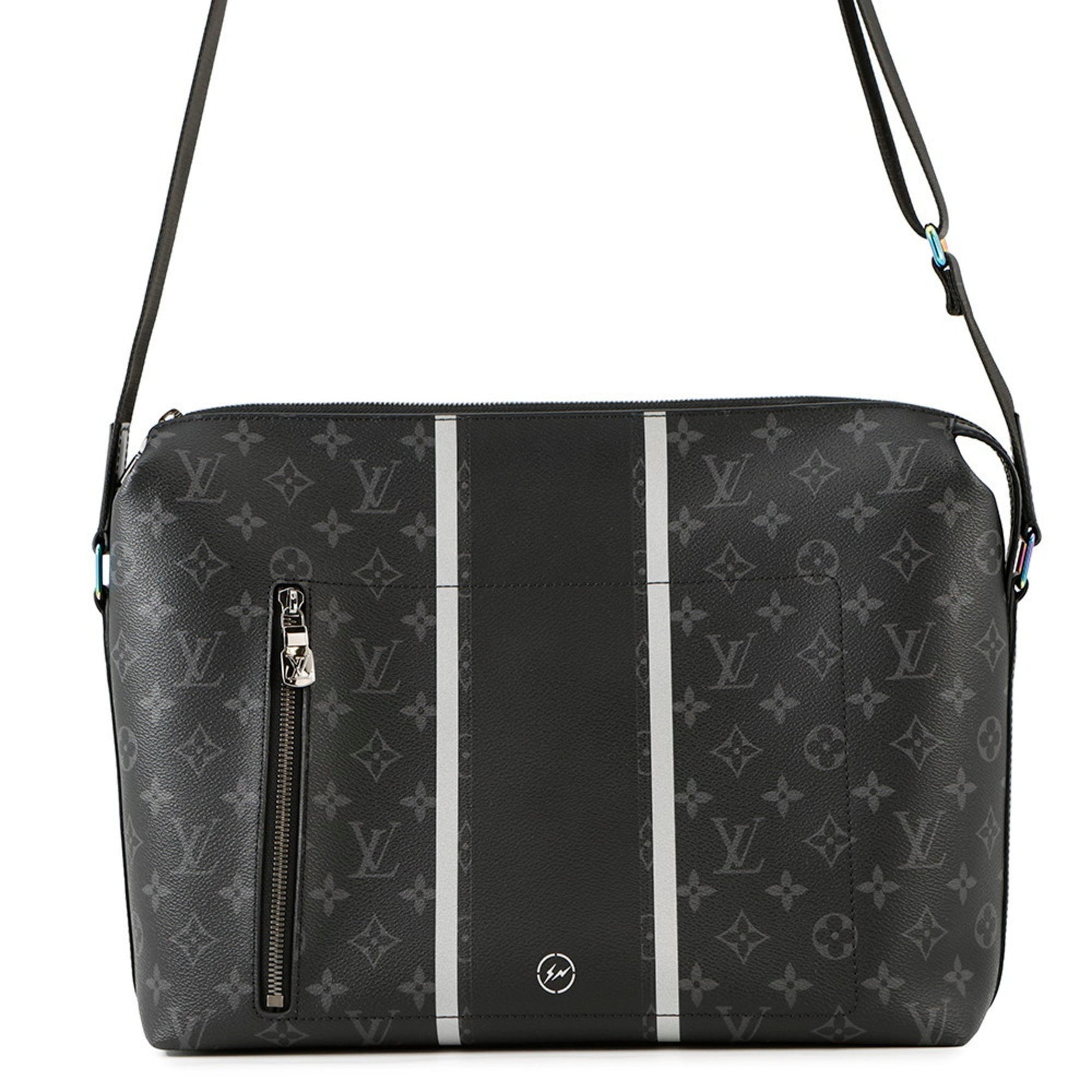 Louis Vuitton Monogram Eclipse Apollo MM Shoulder Bag LOUIS VUITTON Black
