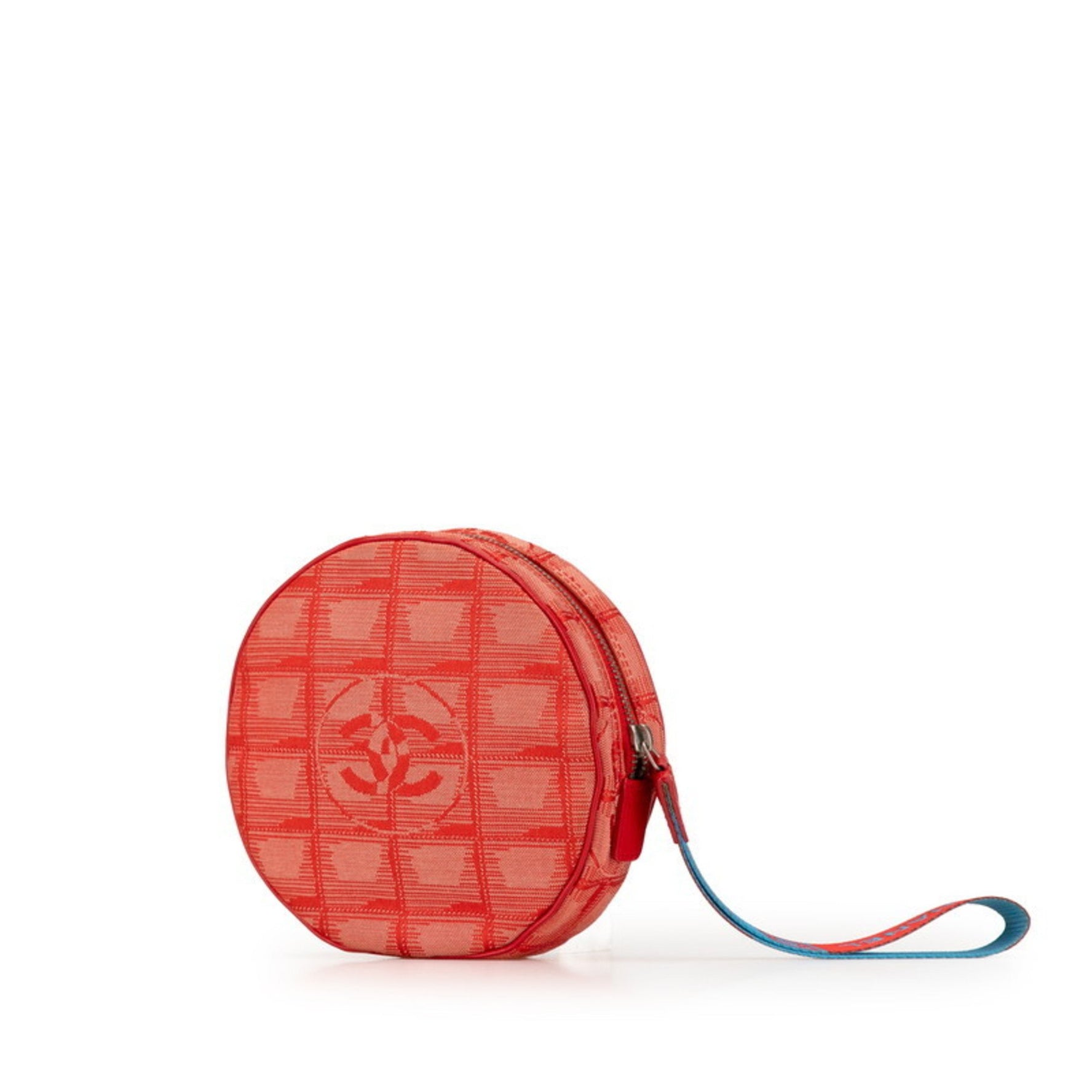 Chanel New Travel Line Coco Mark Pouch, Red Canvas