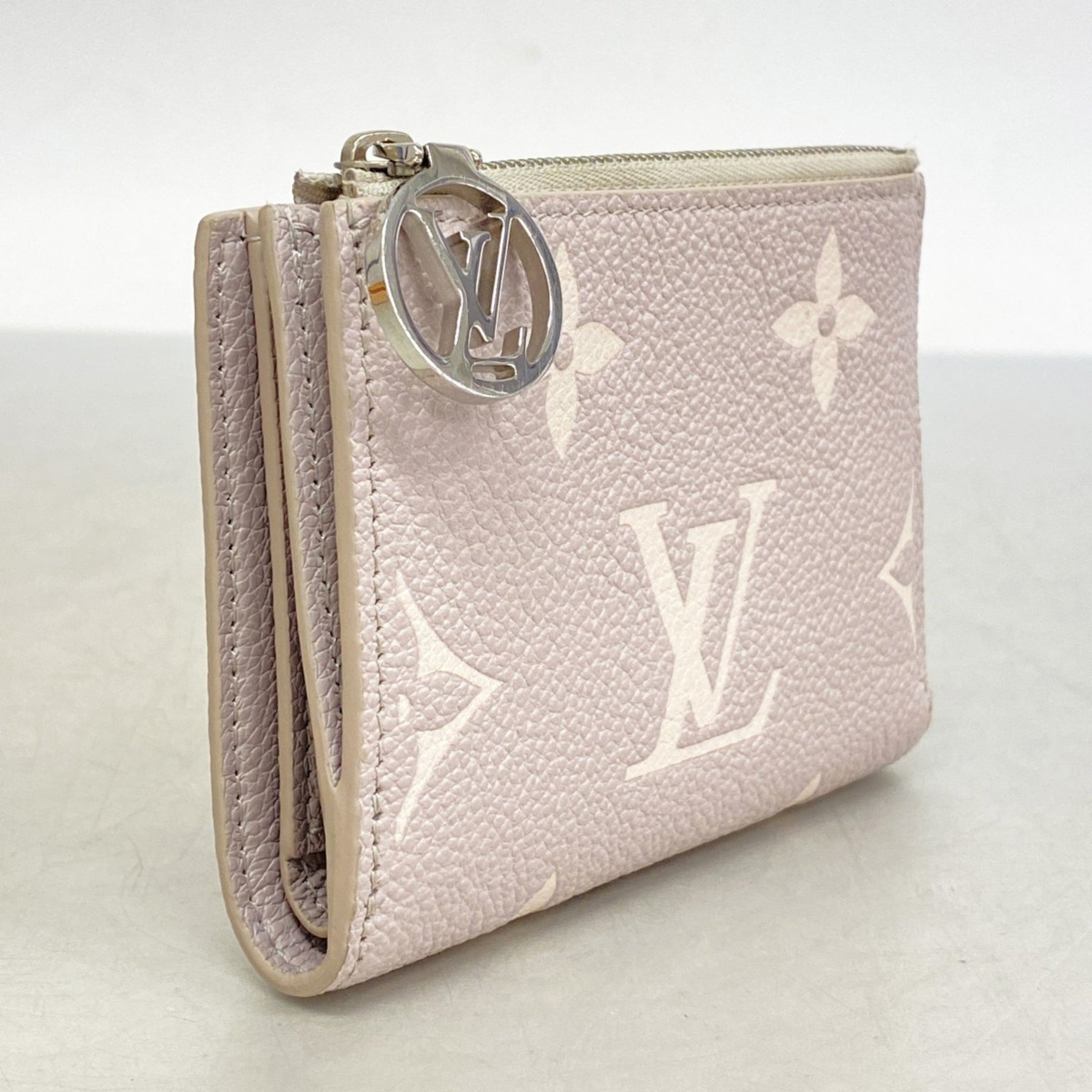 Louis Vuitton Monogram Empreinte Lisa Portefeuille Wallet M13797 Blue Gray Women's