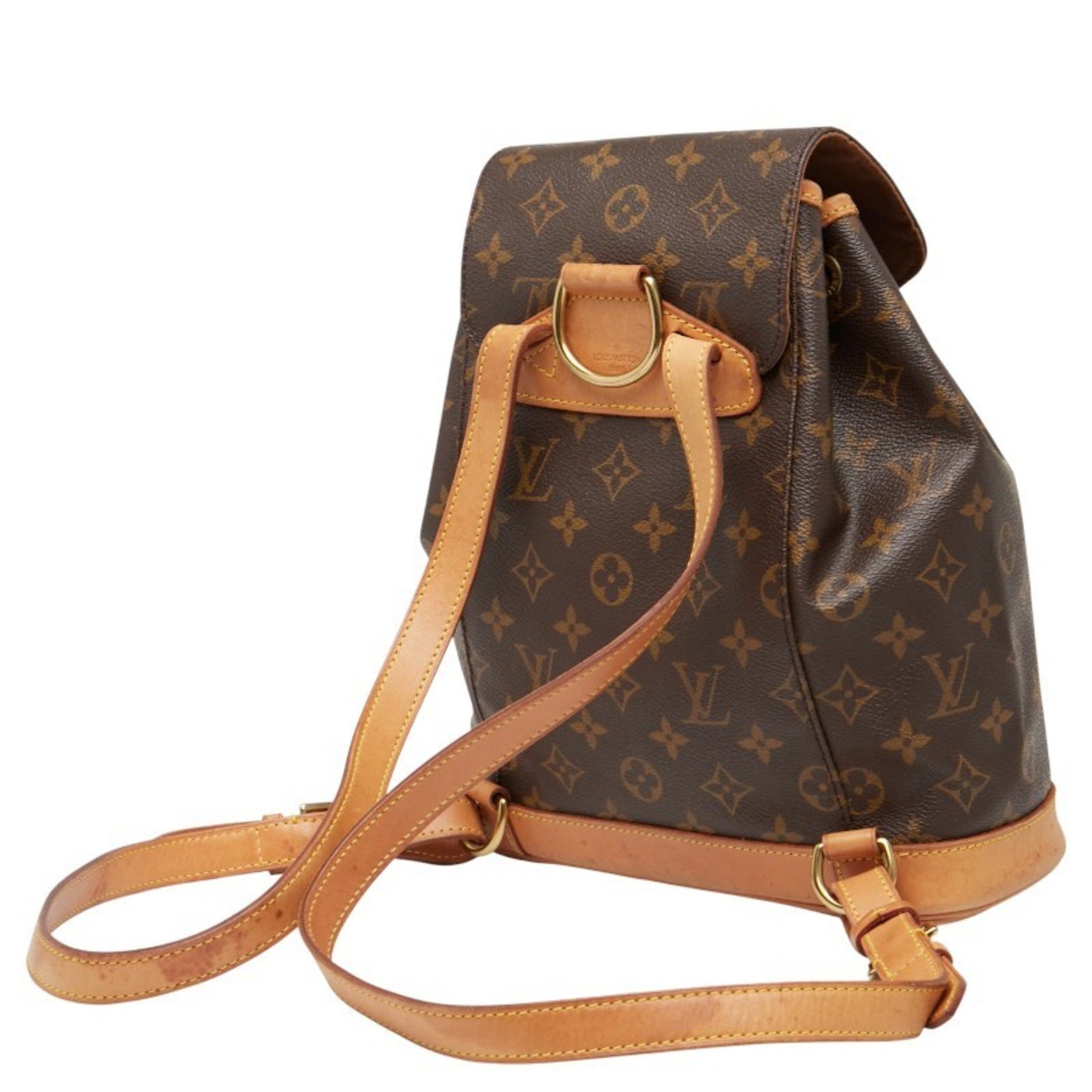 Louis Vuitton Monogram Montsouris MM Backpack Brown Leather LOUIS VUITTON