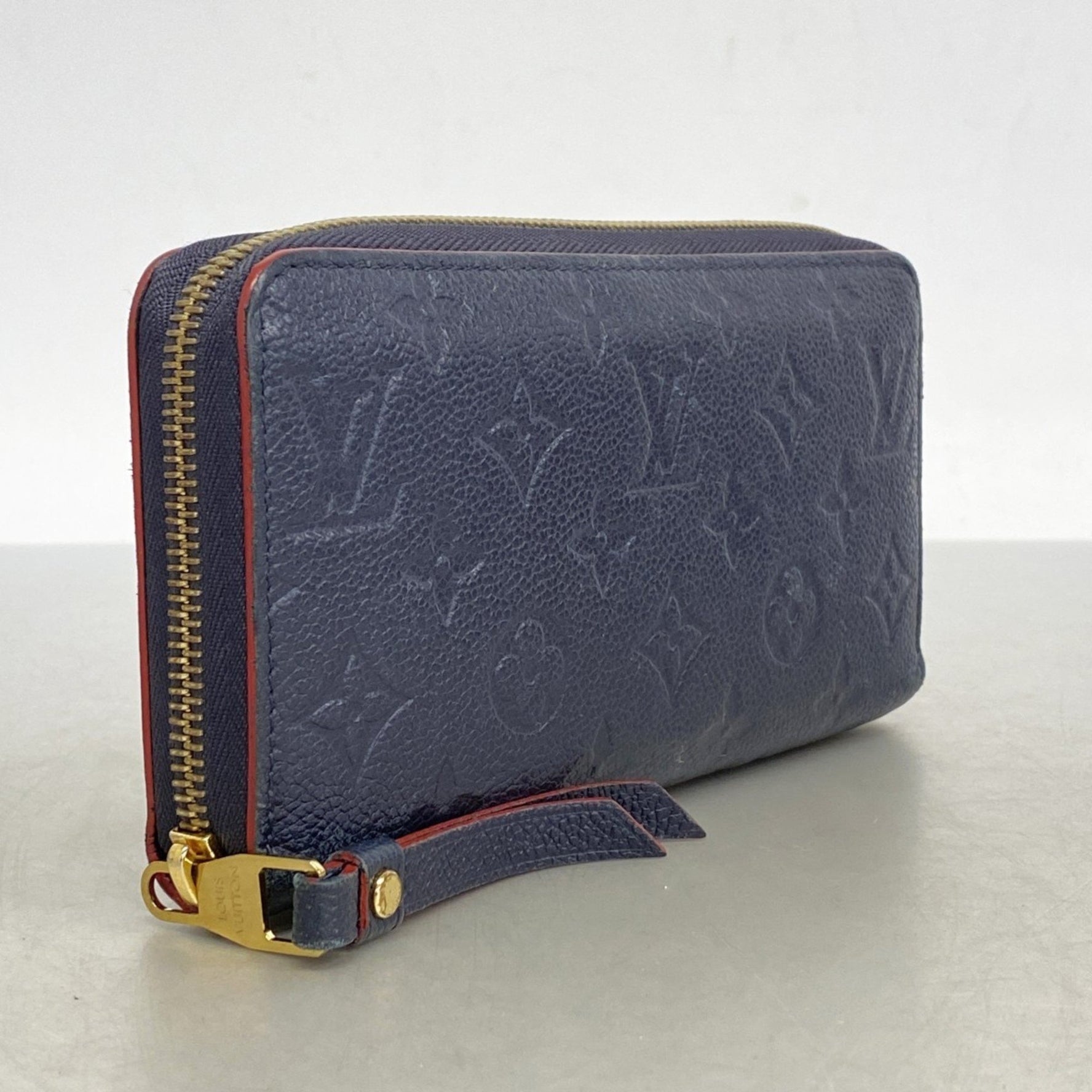 Louis Vuitton Monogram Empreinte Zippy Wallet Marine Rouge Long