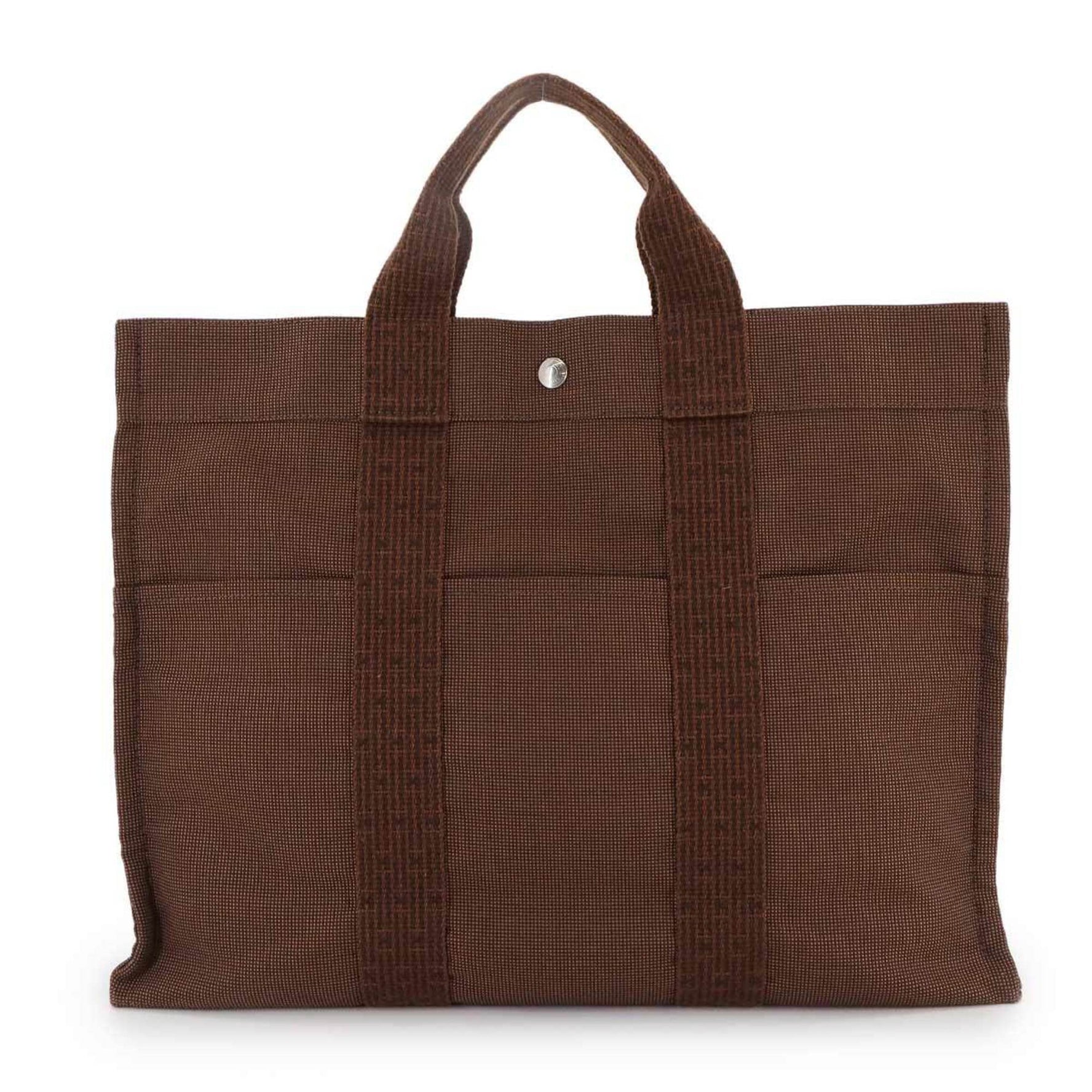 Hermes Hermès Herline MM Tote Bag in Canvas with Silver Hardware