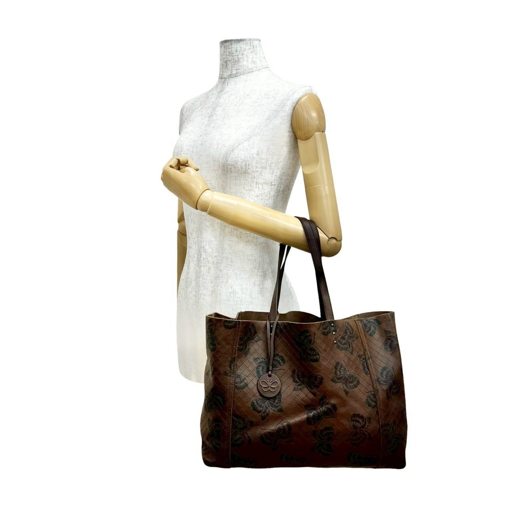 BOTTEGA VENETA Mirage Intreccio Leather Butterfly Tote Bag