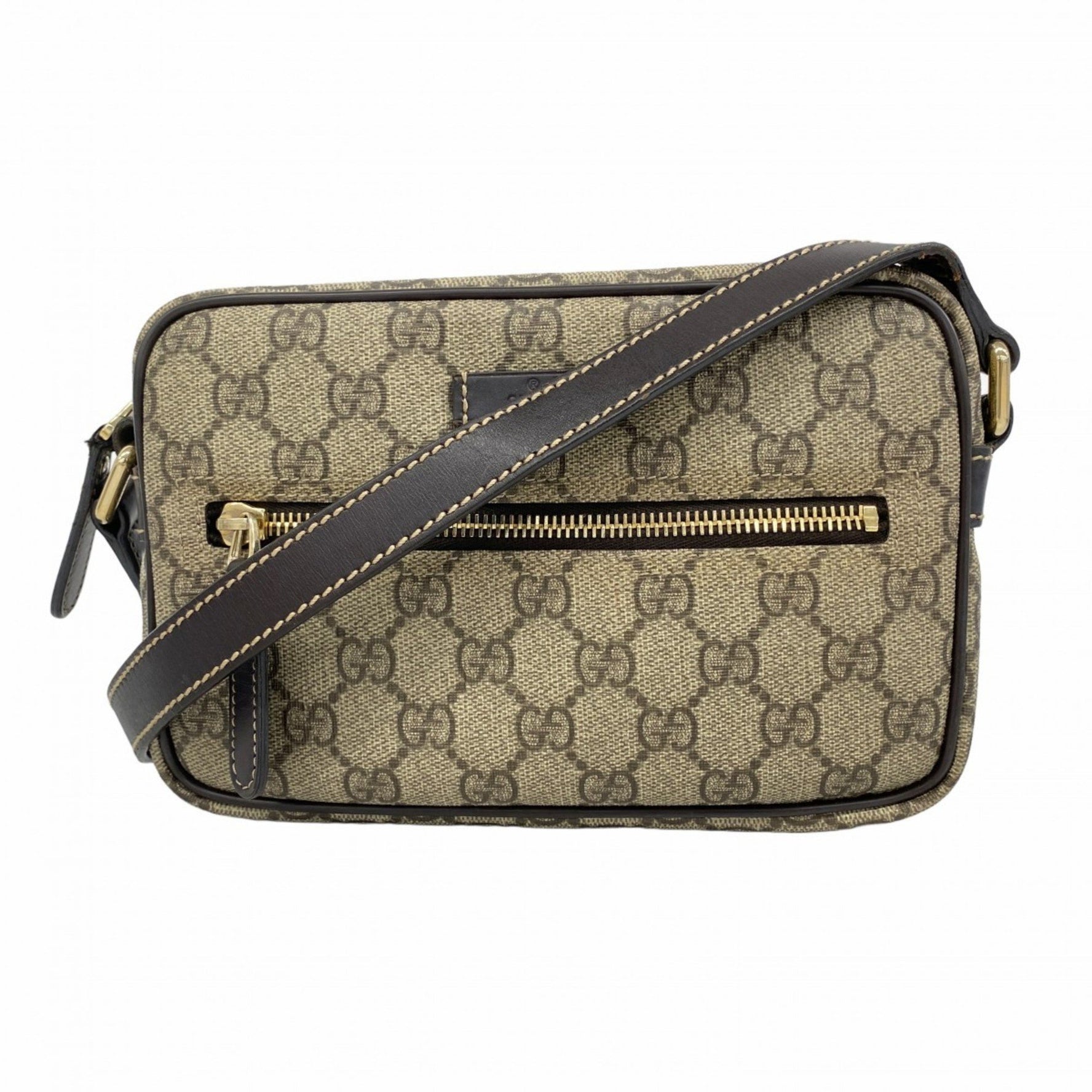 Gucci GG Supreme Shoulder Bag Champagne