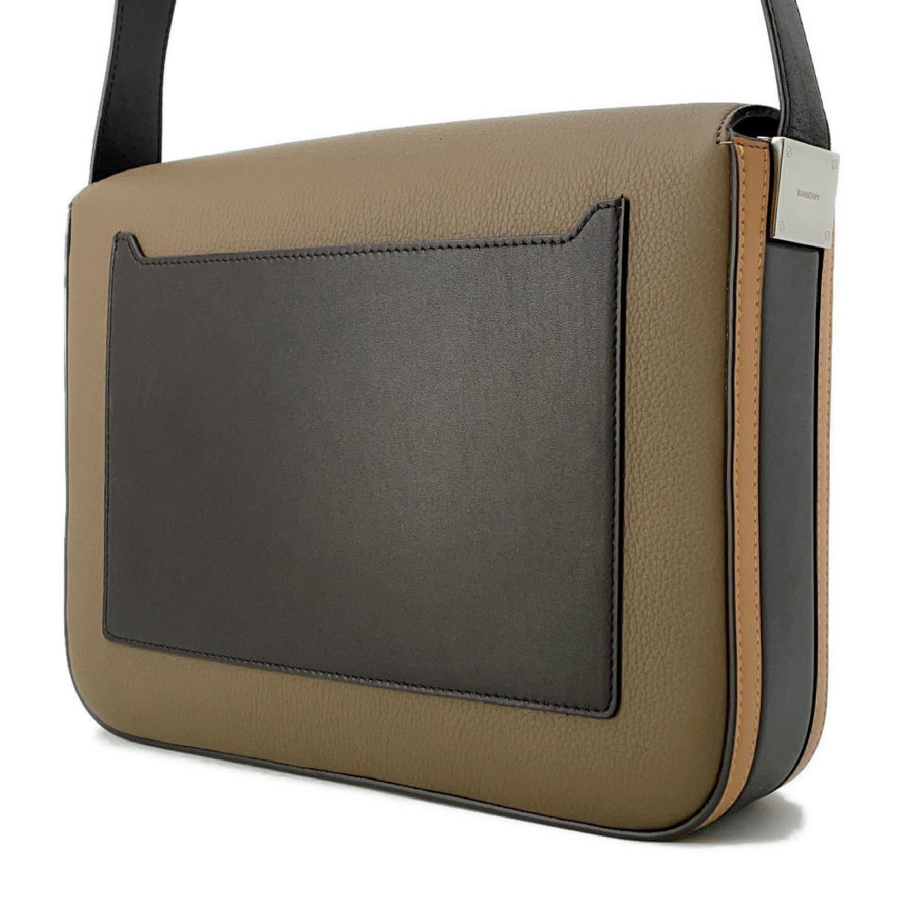 Burberry shoulder bag flap leather BURBERRY