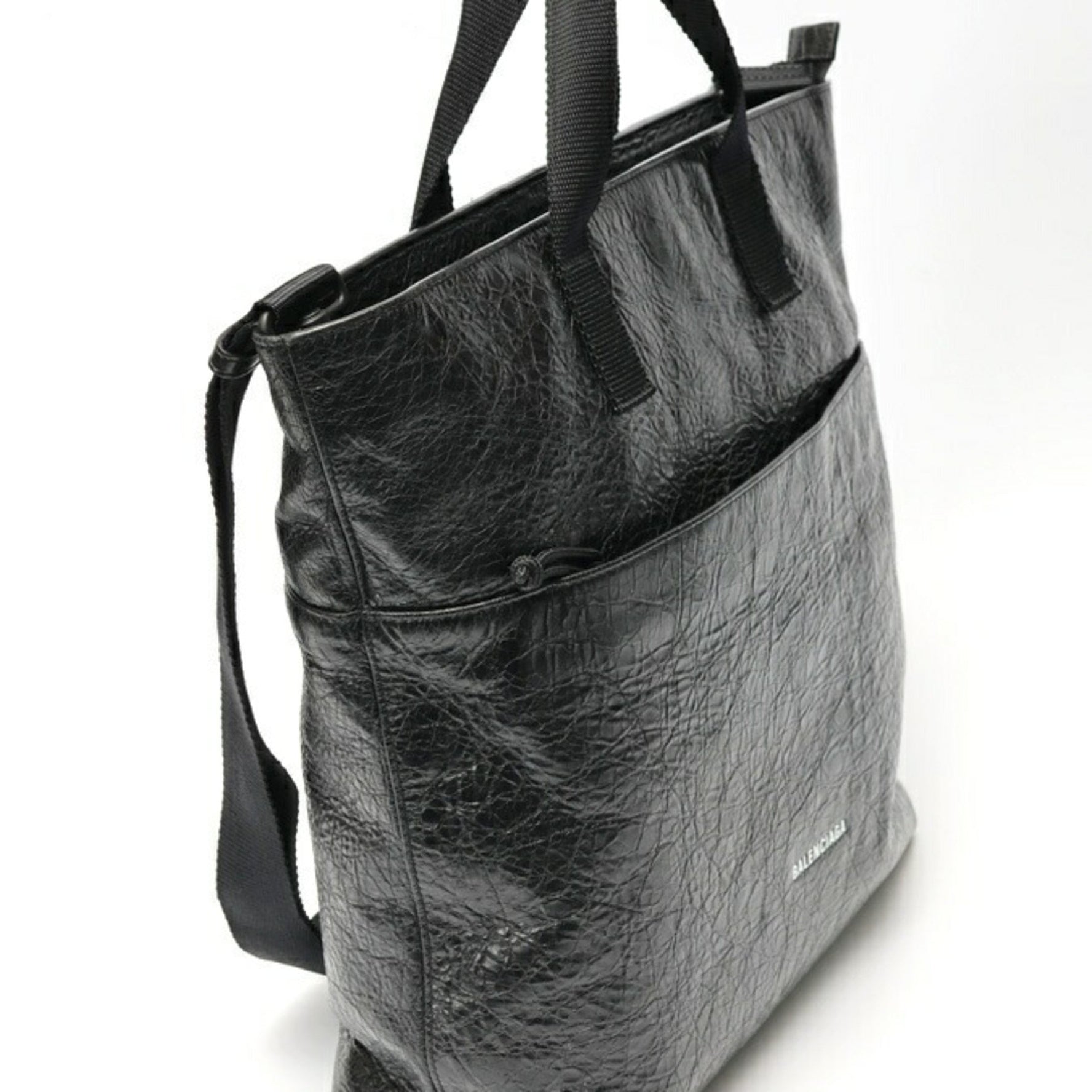 Balenciaga Explorer Tote Bag Shoulder Leather Black S-158772