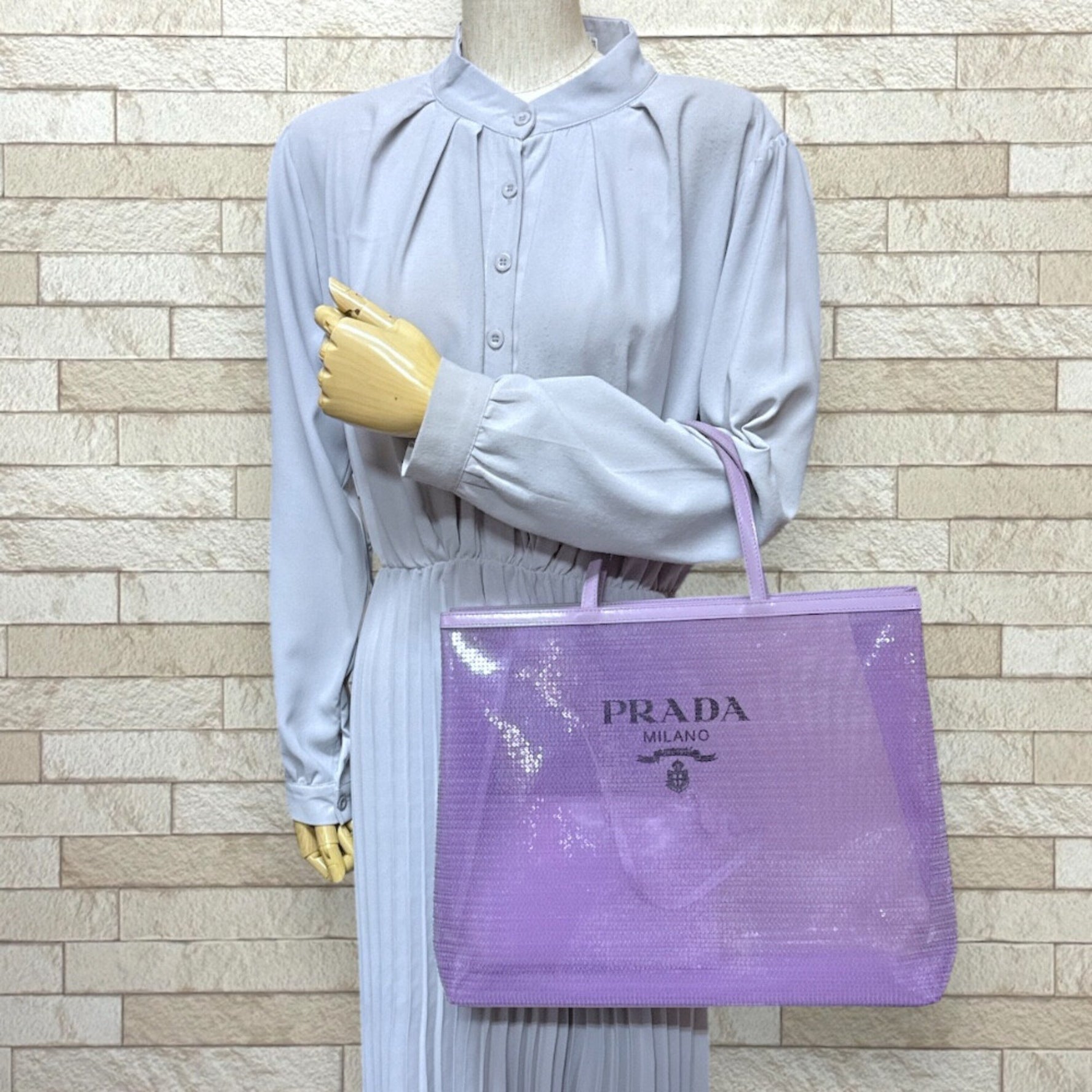 Prada mesh tote bag with sequins, .