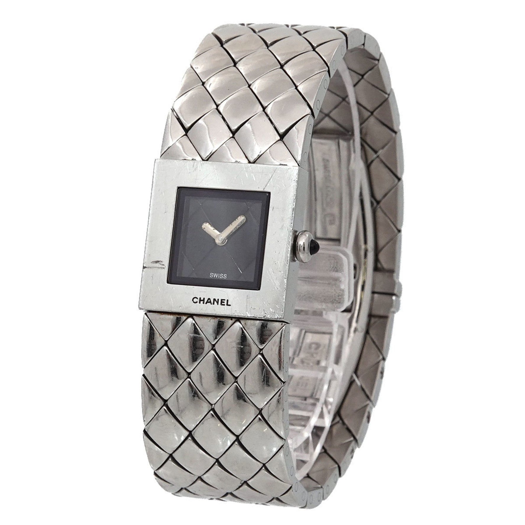 CHANEL Matelasse Ladies' Watch Black Quartz