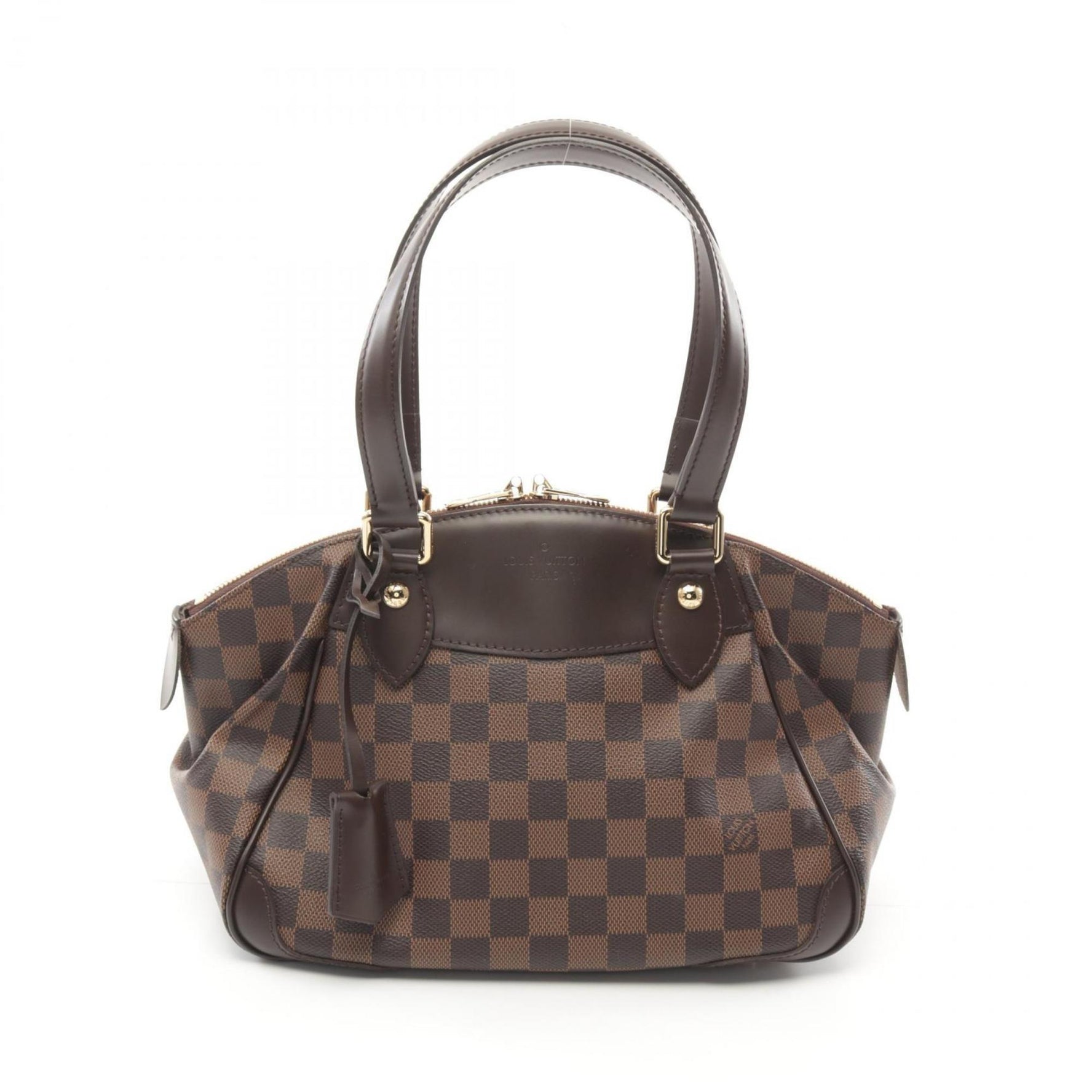 Louis Vuitton Verona PM Shoulder Bag, Coated Canvas, Leather, Damier, Women's, Brown, N41117