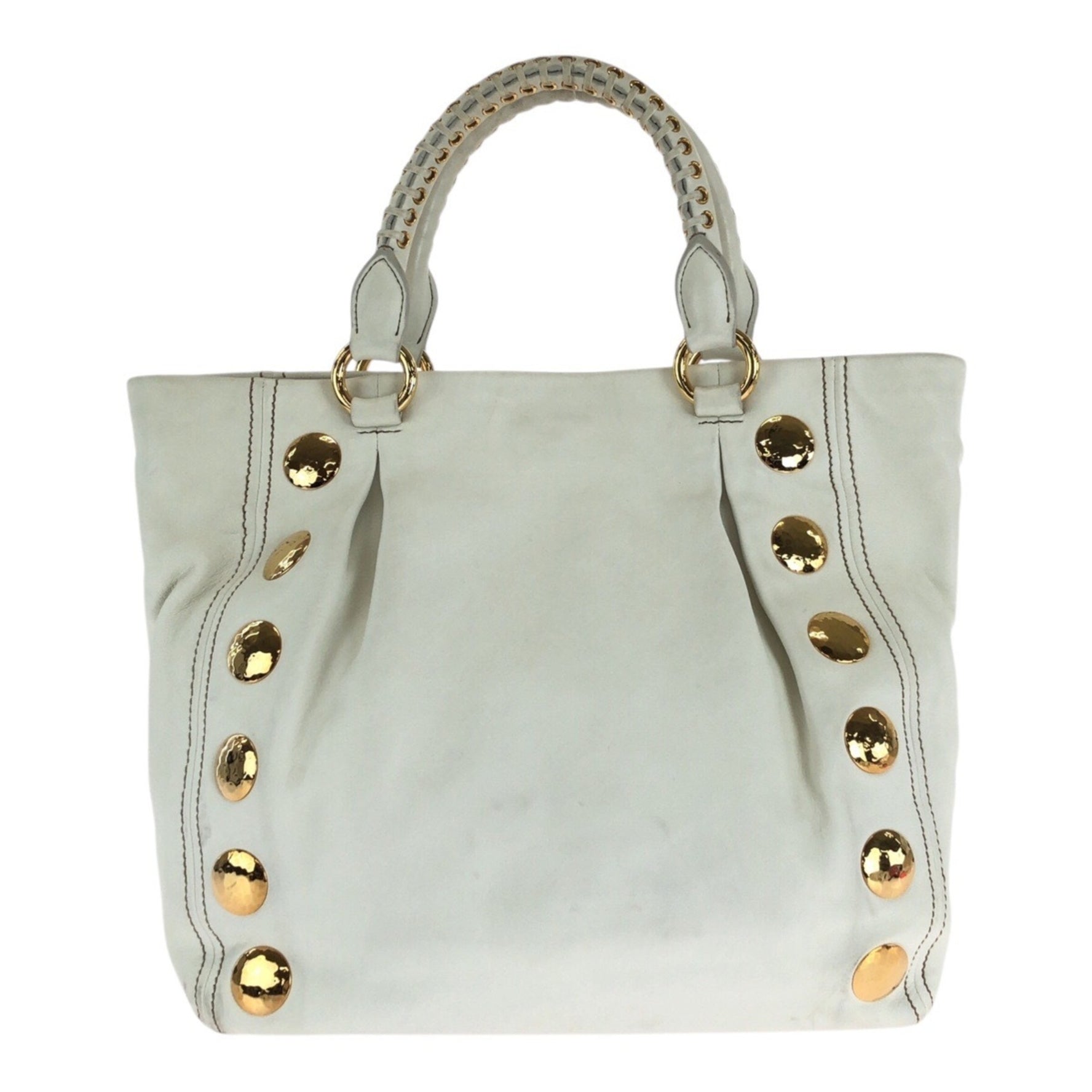 Miu Miu Miu Gold Hardware Leather Tote Bag Shoulder