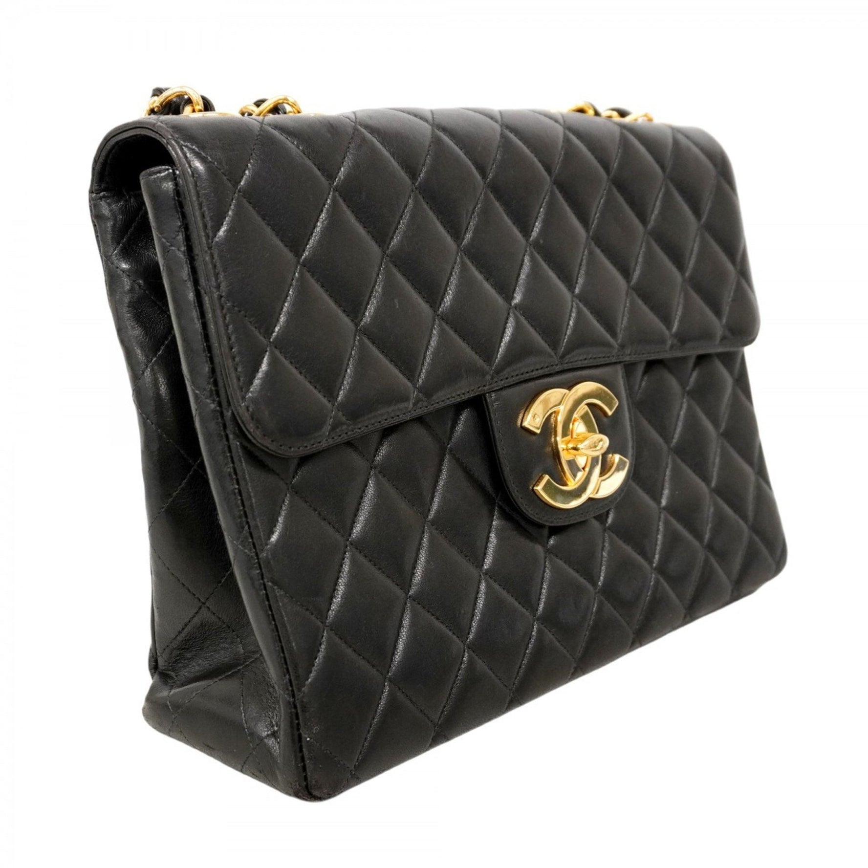 Chanel Shoulder Bag, Large Matelasse, Double Chain, Lambskin