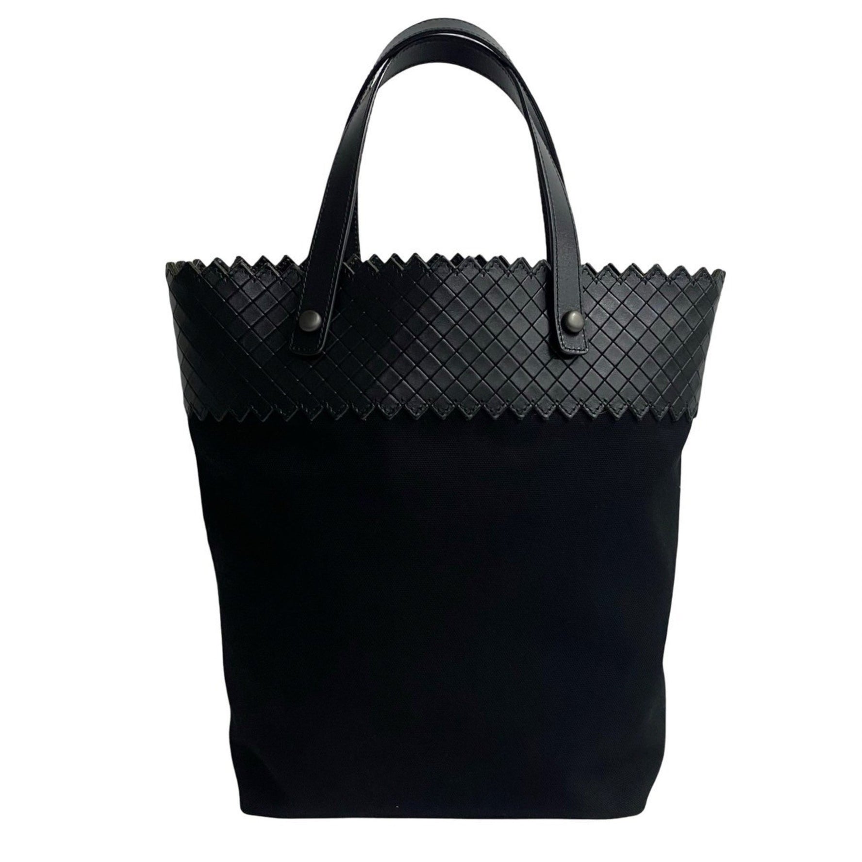 BOTTEGA VENETA Intrecciato Leather Canvas Tote Bag, 922-2