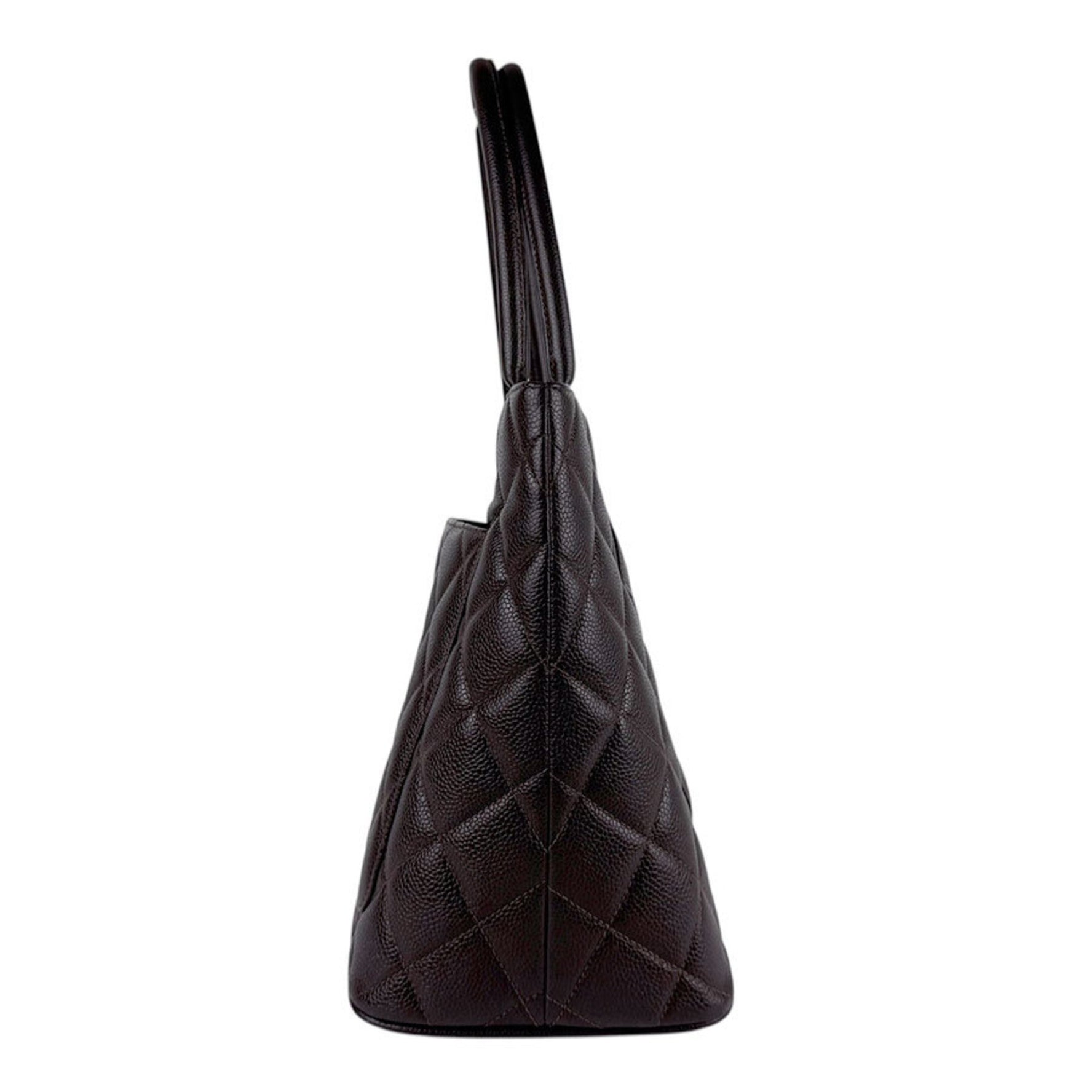 CHANEL Shoulder Bag, Reissue Tote, Caviar Leather, Dark Brown and Gold