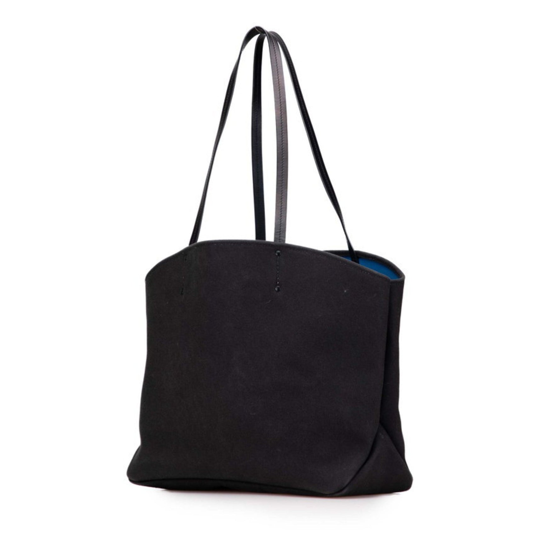 Prada logo tote bag handbag canvas leather