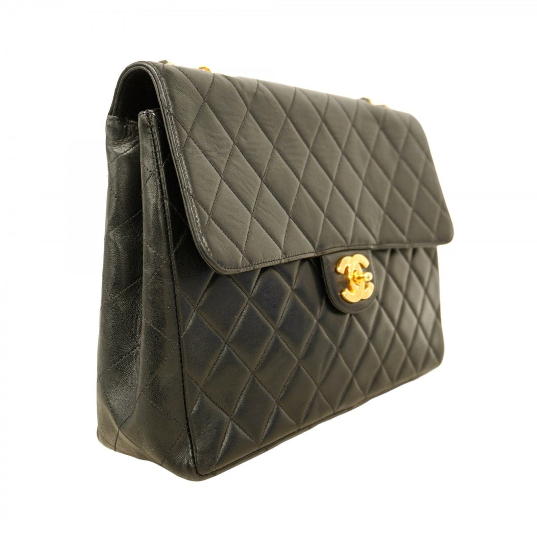 Chanel Shoulder Bag, Large Matelasse, Double Chain, Lambskin