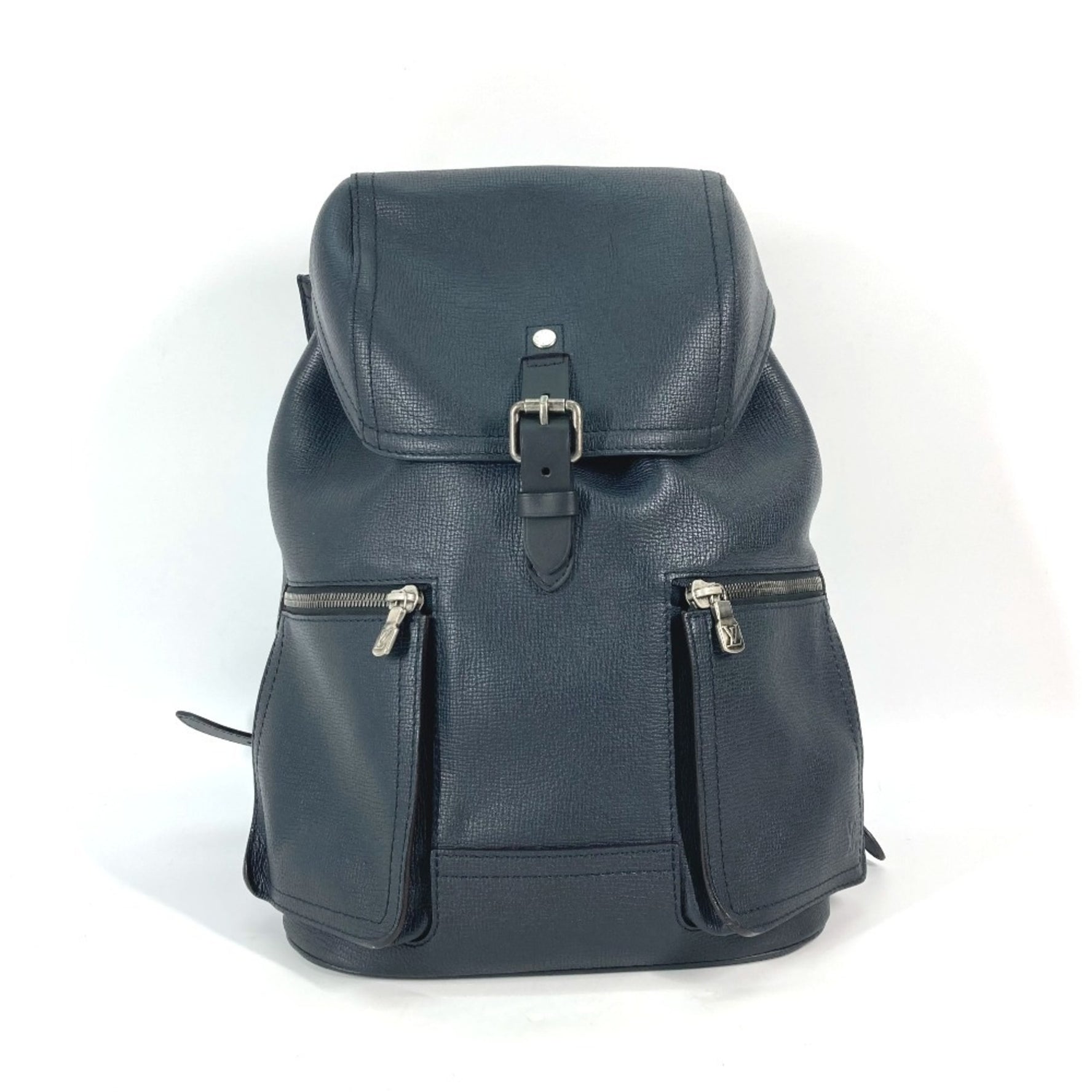 LOUIS VUITTON Utah Canyon Backpack, Leather, Blue Marine, Navy