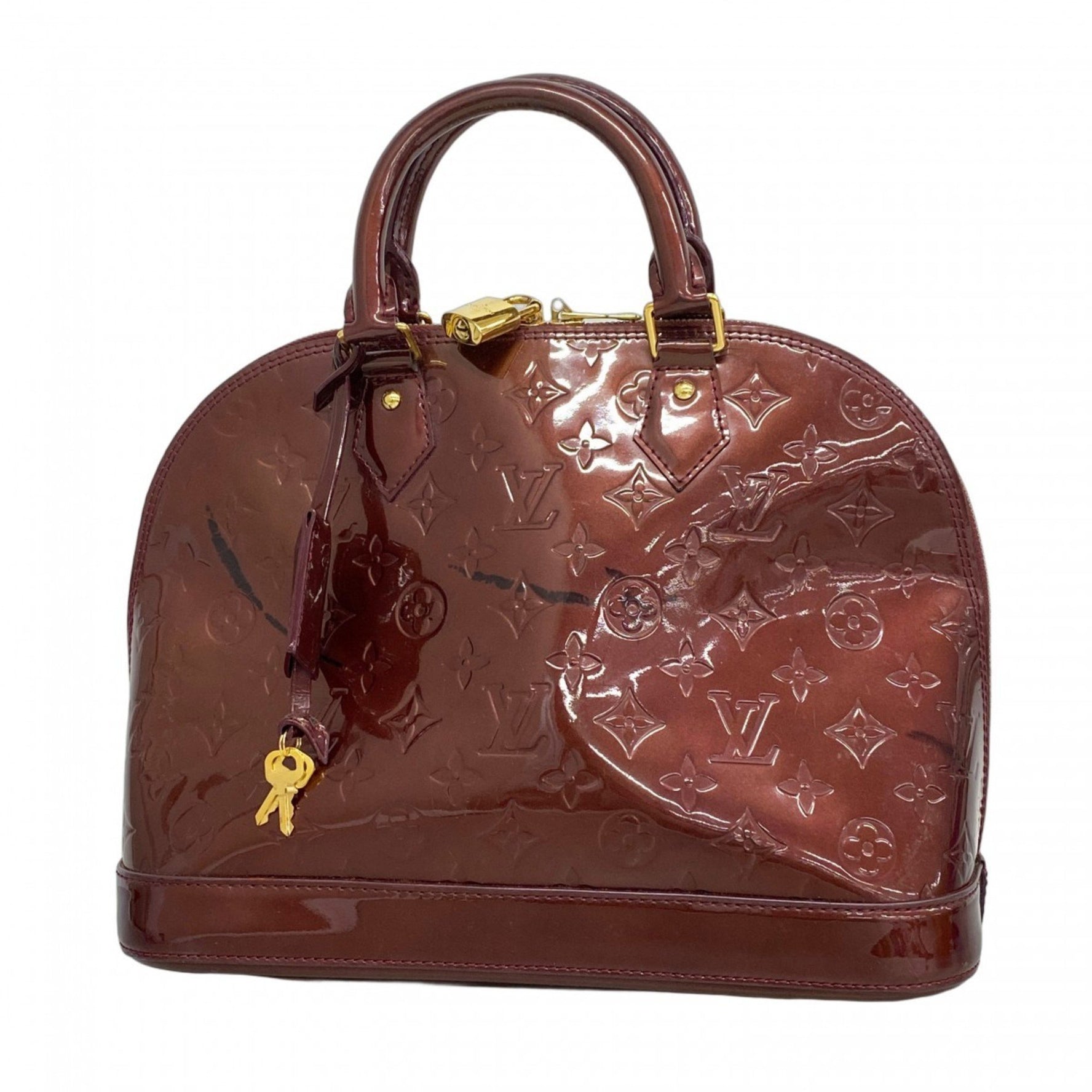 Louis Vuitton Vernis Alma PM Handbag Rouge Fauvist