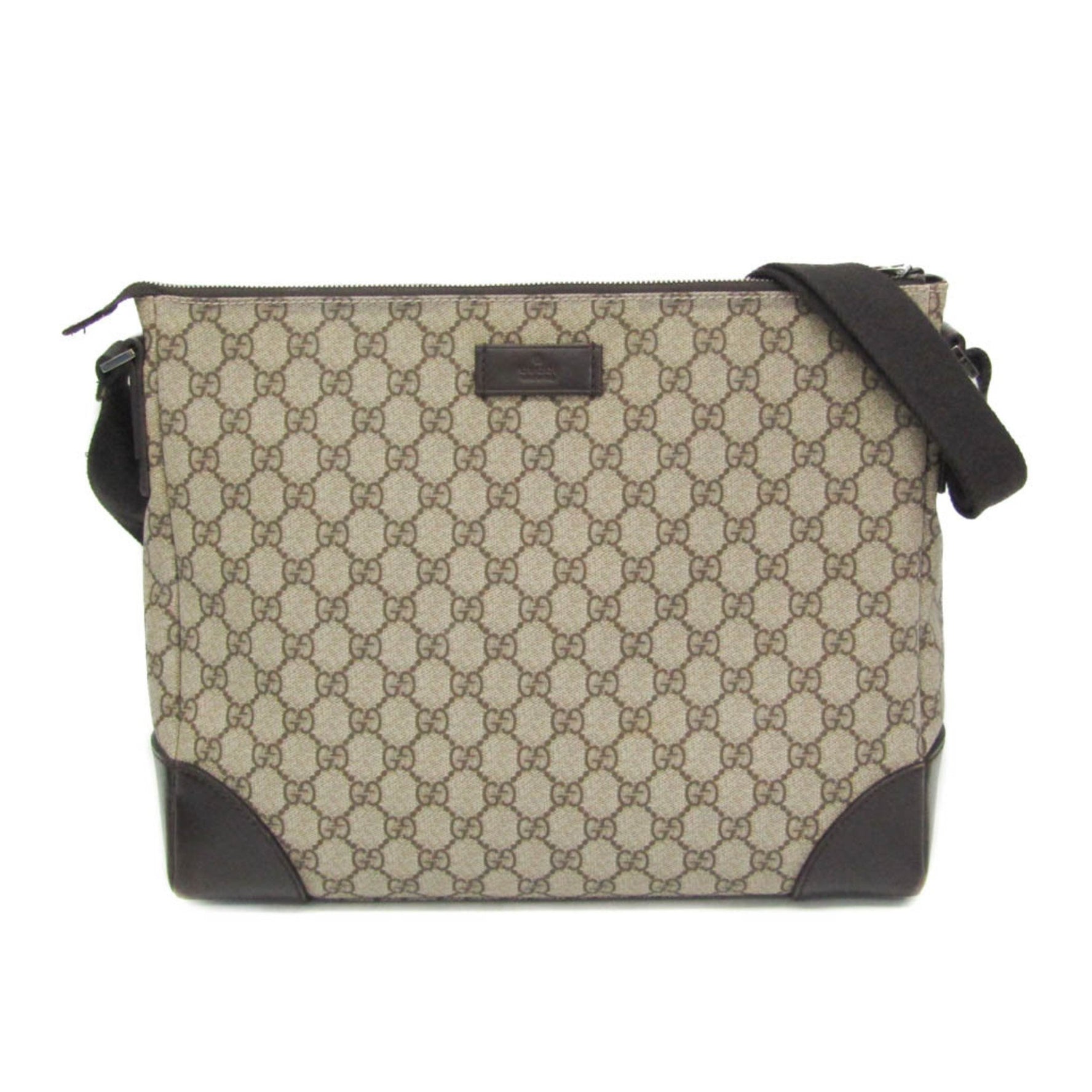 Gucci Men,Women GG Supreme Shoulder Bag Beige,Brown