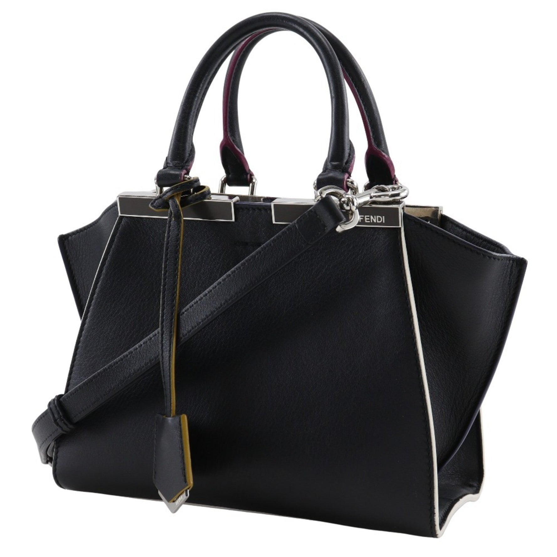FENDI Petite Troisur Handbag, Shoulder Bag, Leather
