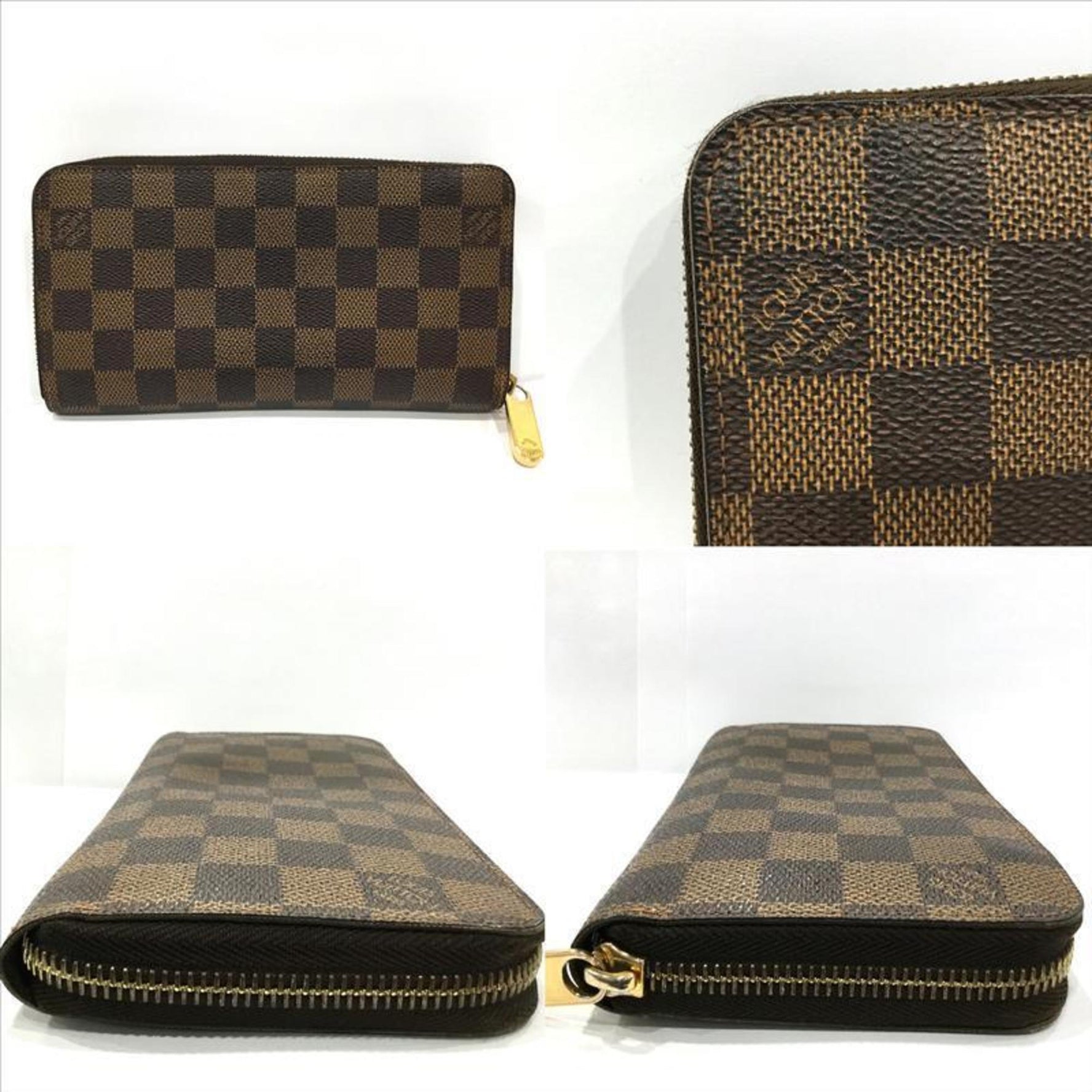 Louis Vuitton Damier Ebene Zippy Wallet Round Long