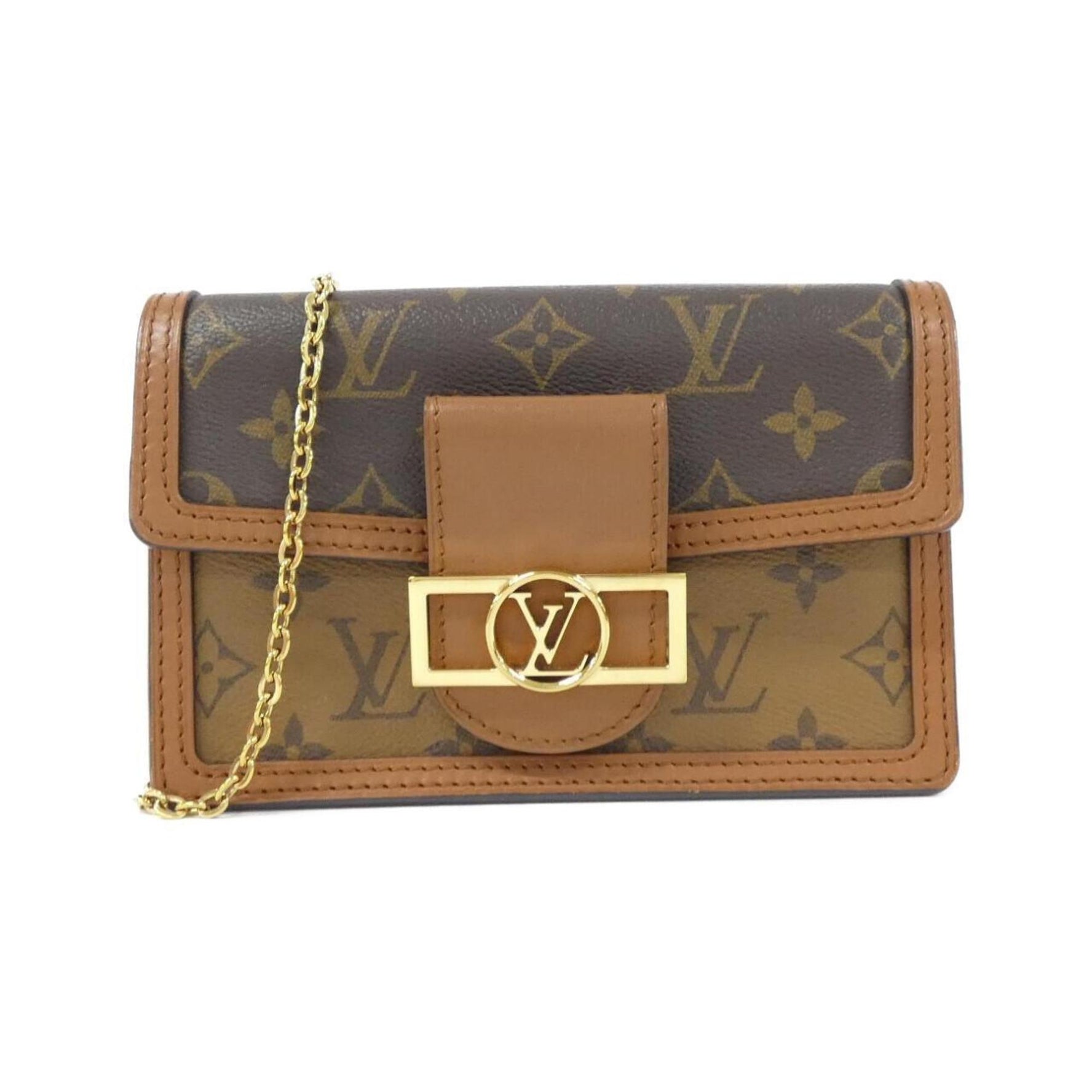 Louis Vuitton Monogram Reverse Portefeuille Dauphine Chain Wallet