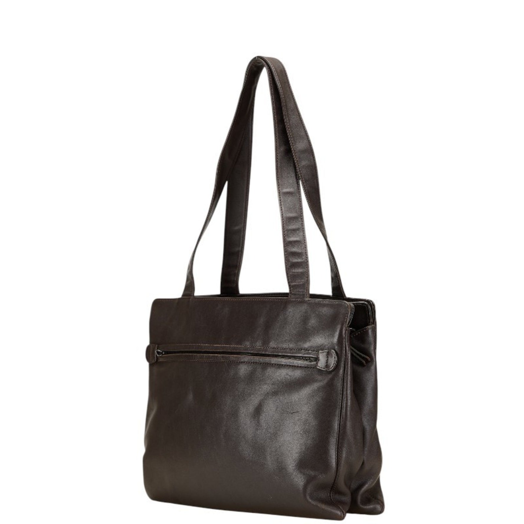 Chanel Coco Mark Tote Bag Handbag Lambskin