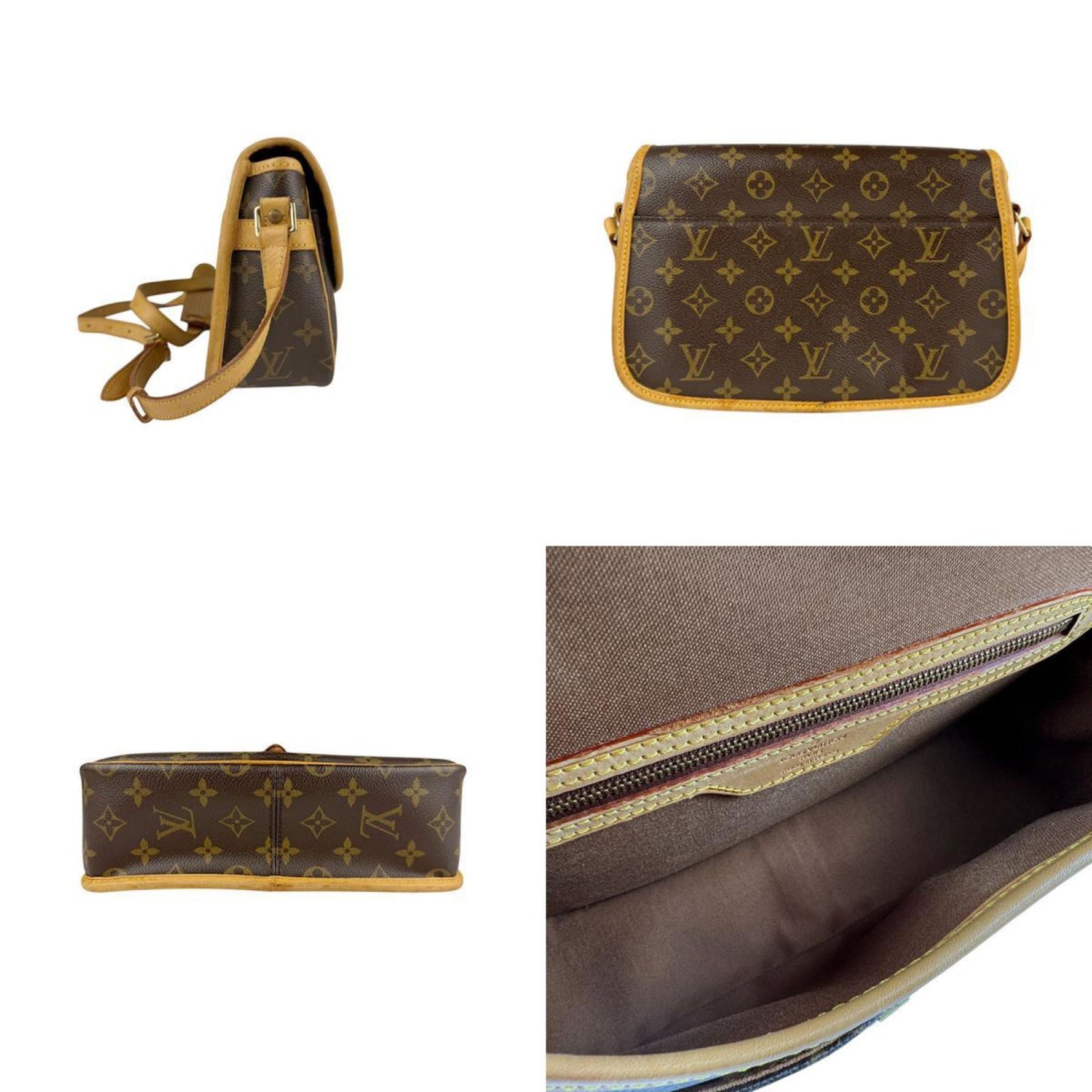 Louis Vuitton Shoulder Bag Monogram Sologne Canvas