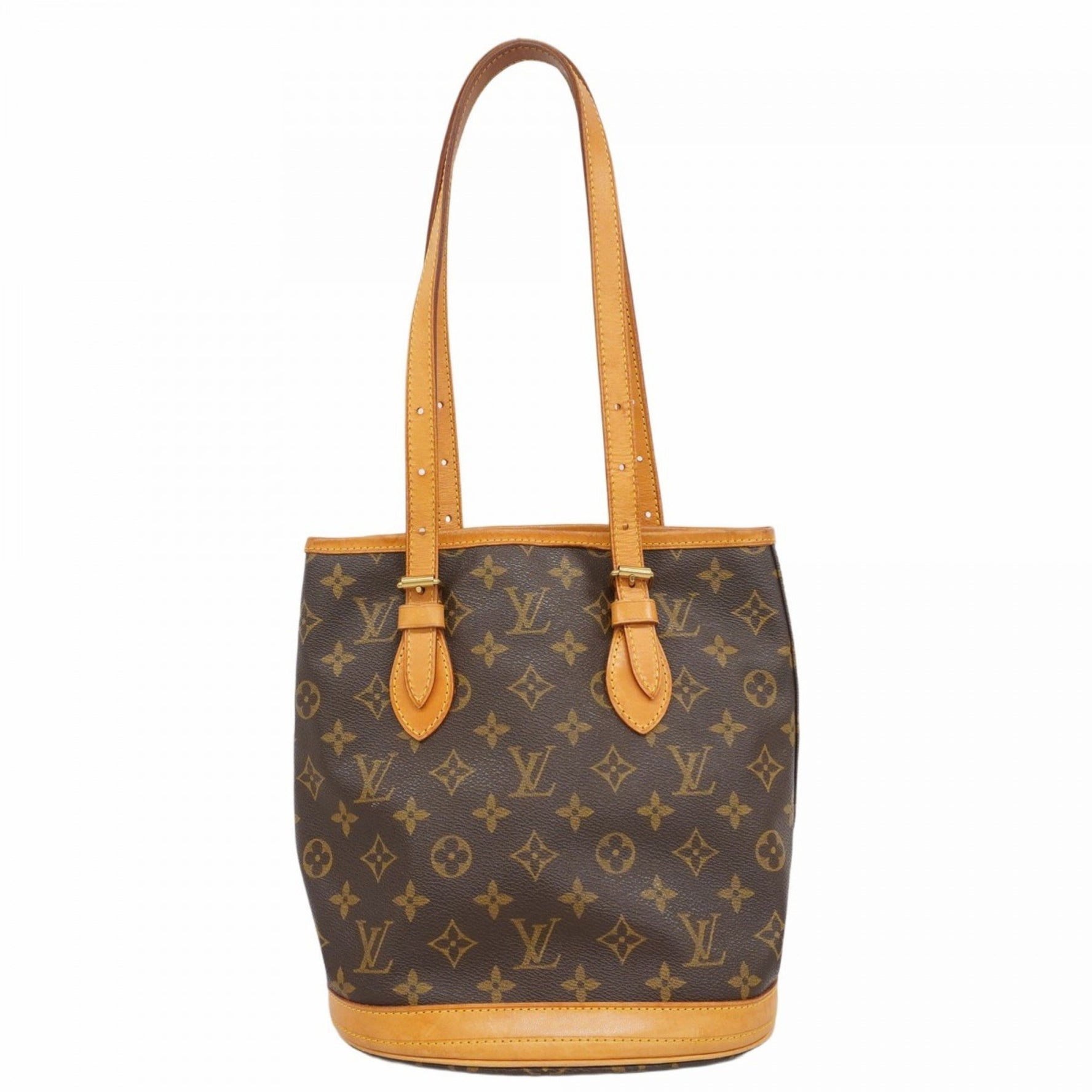 Louis Vuitton Monogram Bucket PM Tote Bag M42238 Brown Women's