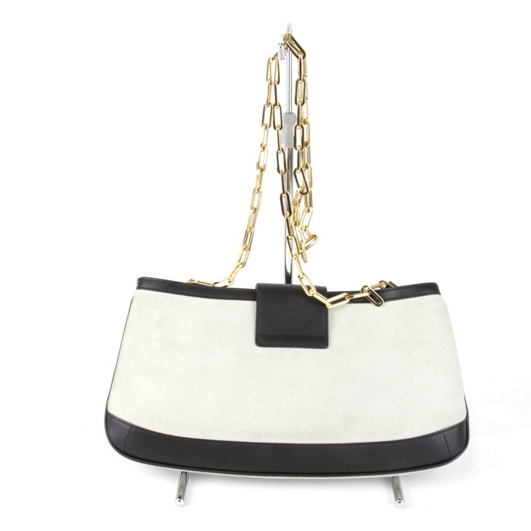GUCCI 001-4110-001013 Shoulder Bag Suede White Women's