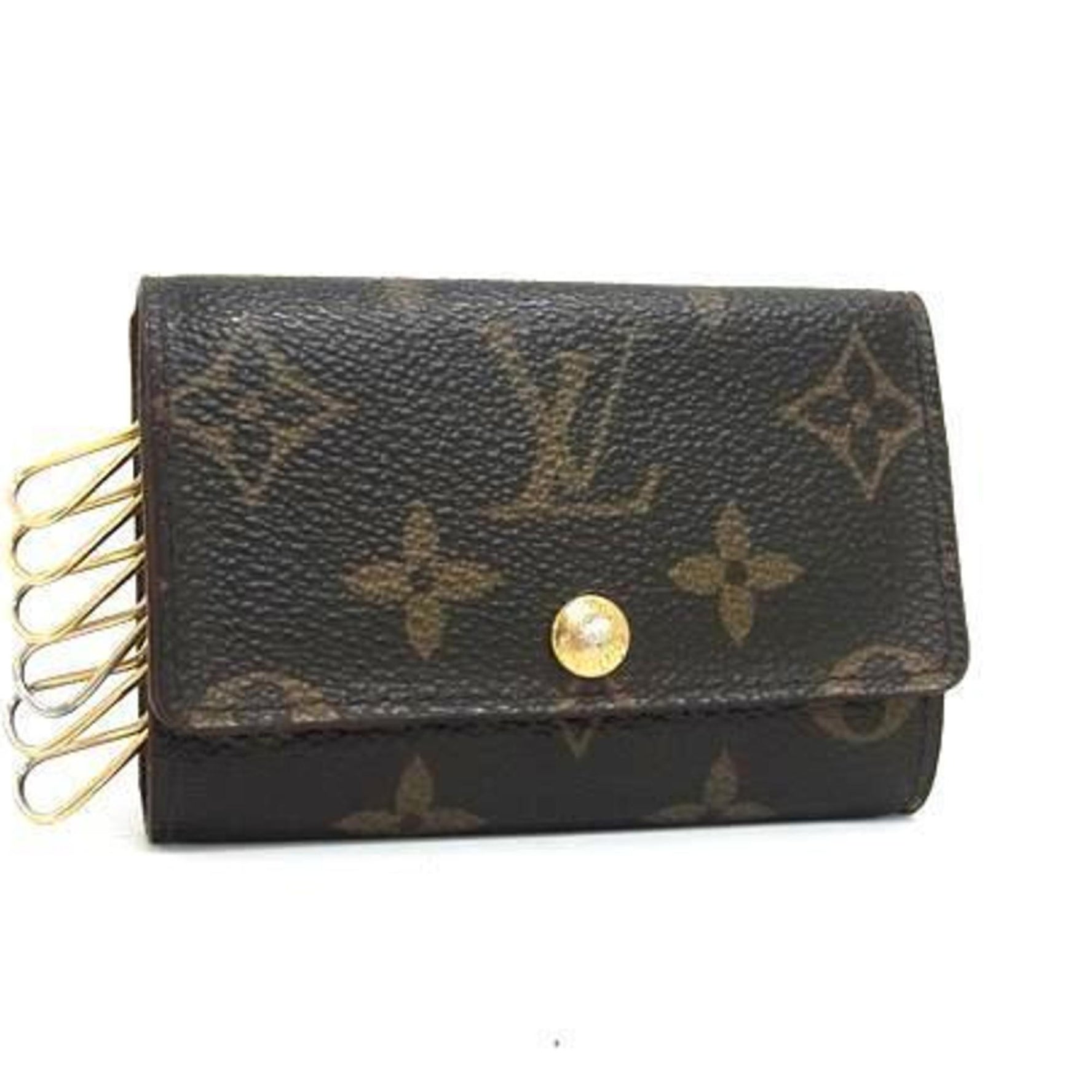 Louis Vuitton Monogram Multicle 6 Key Case Brown Leather