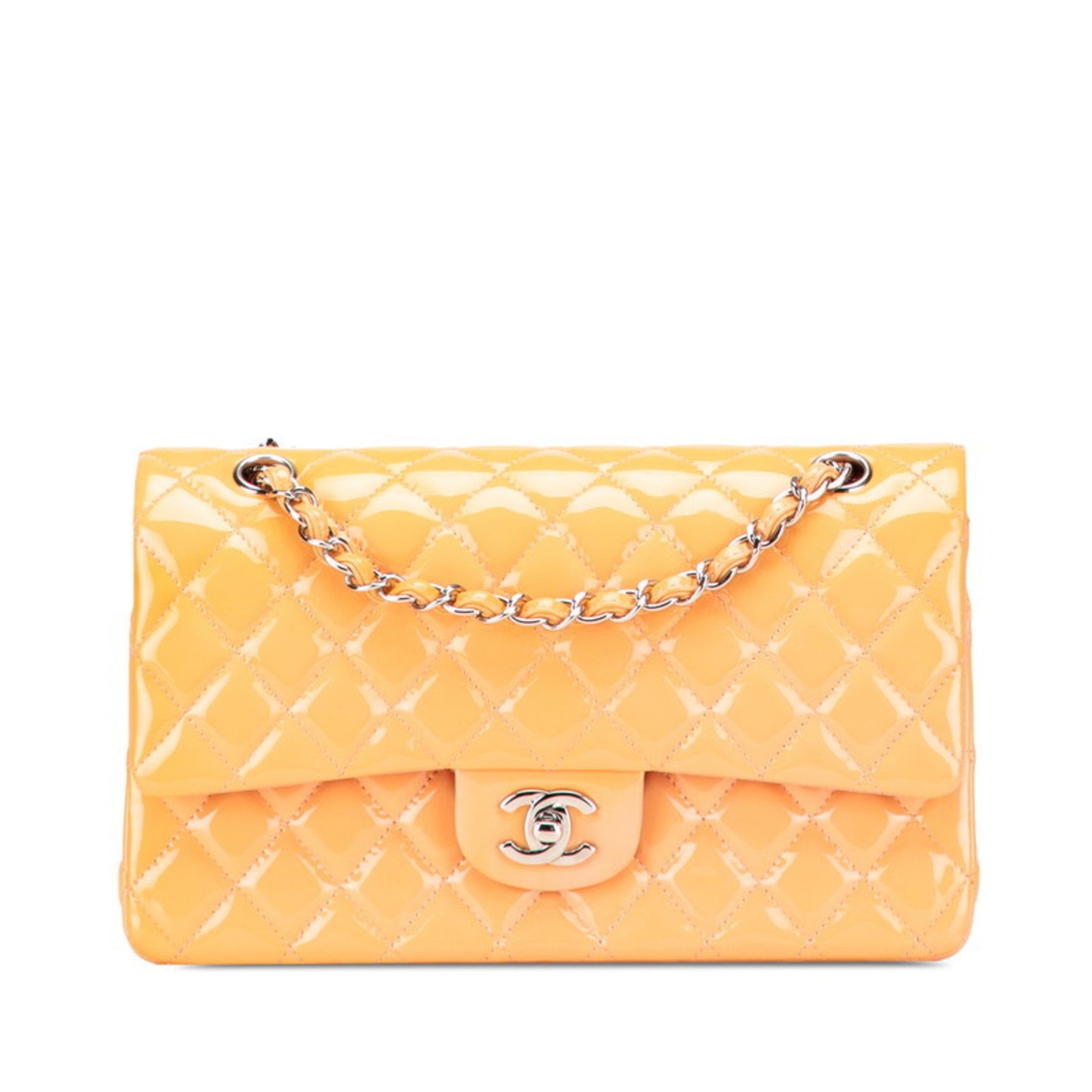 CHANEL Matelasse Coco Mark Chain Shoulder Bag Enamel
