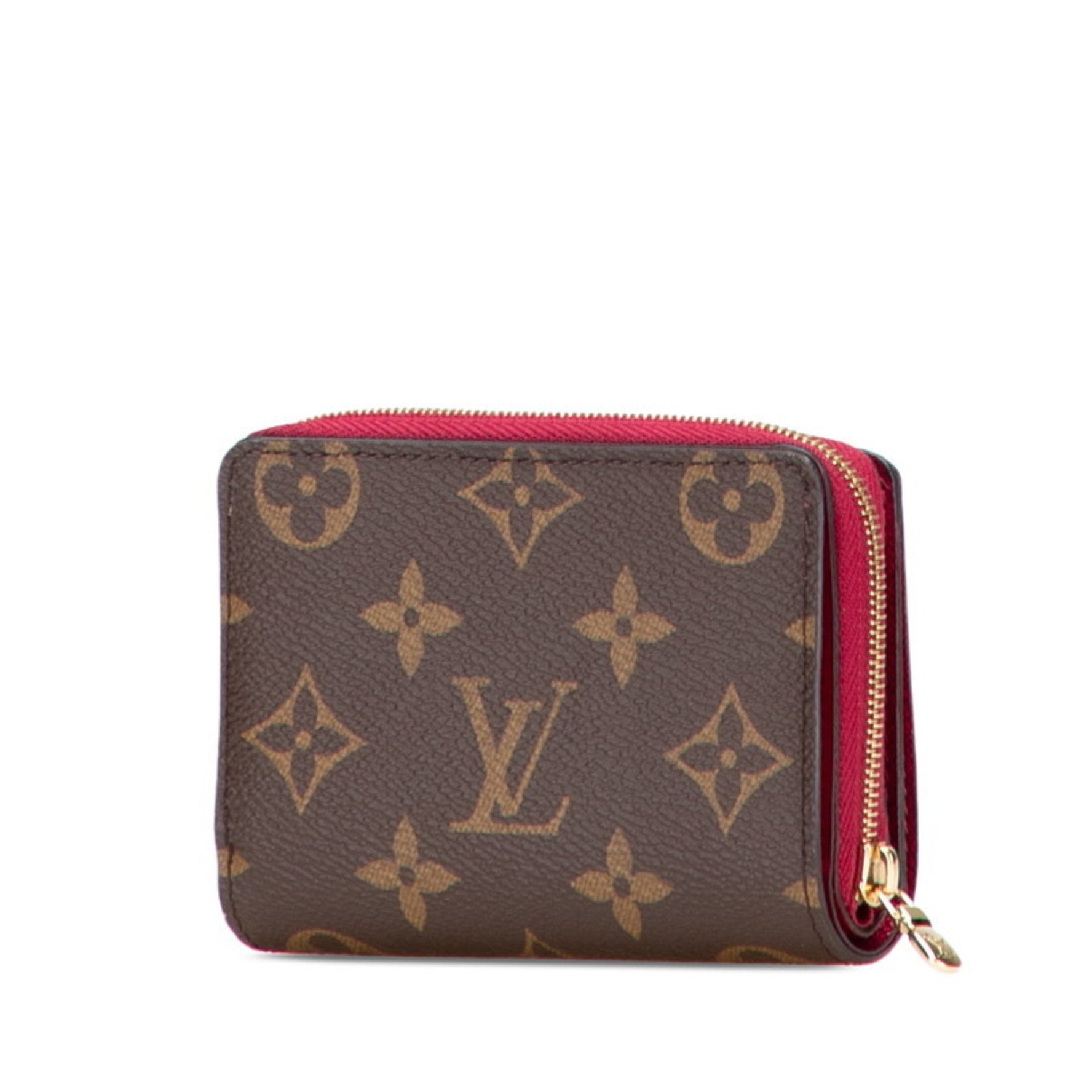 Louis Vuitton Monogram Portefeuille Lou Bifold Wallet Brown Fuchsia LOUIS VUITTON