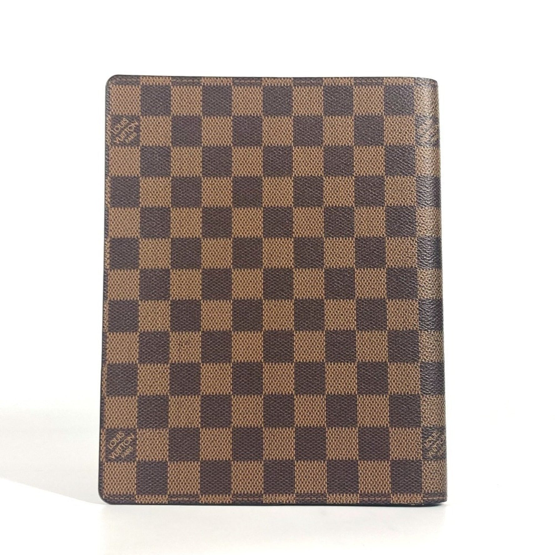Louis Vuitton Damier Agenda Bureau Planner Cover Stationery Case Notebook Canvas Men's Ebene Brown