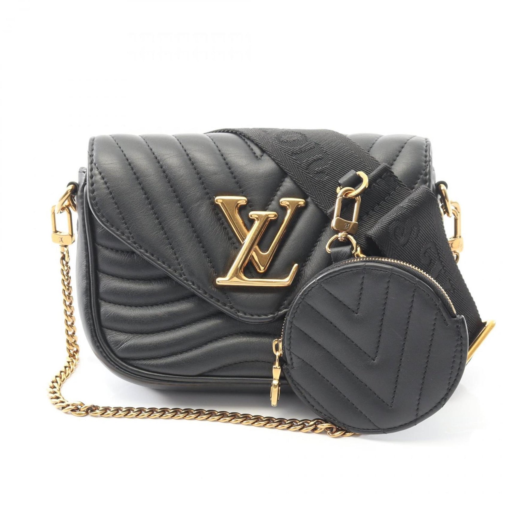 Louis Vuitton Multi Pochette New Wave Noir Shoulder Bag, Leather, Black