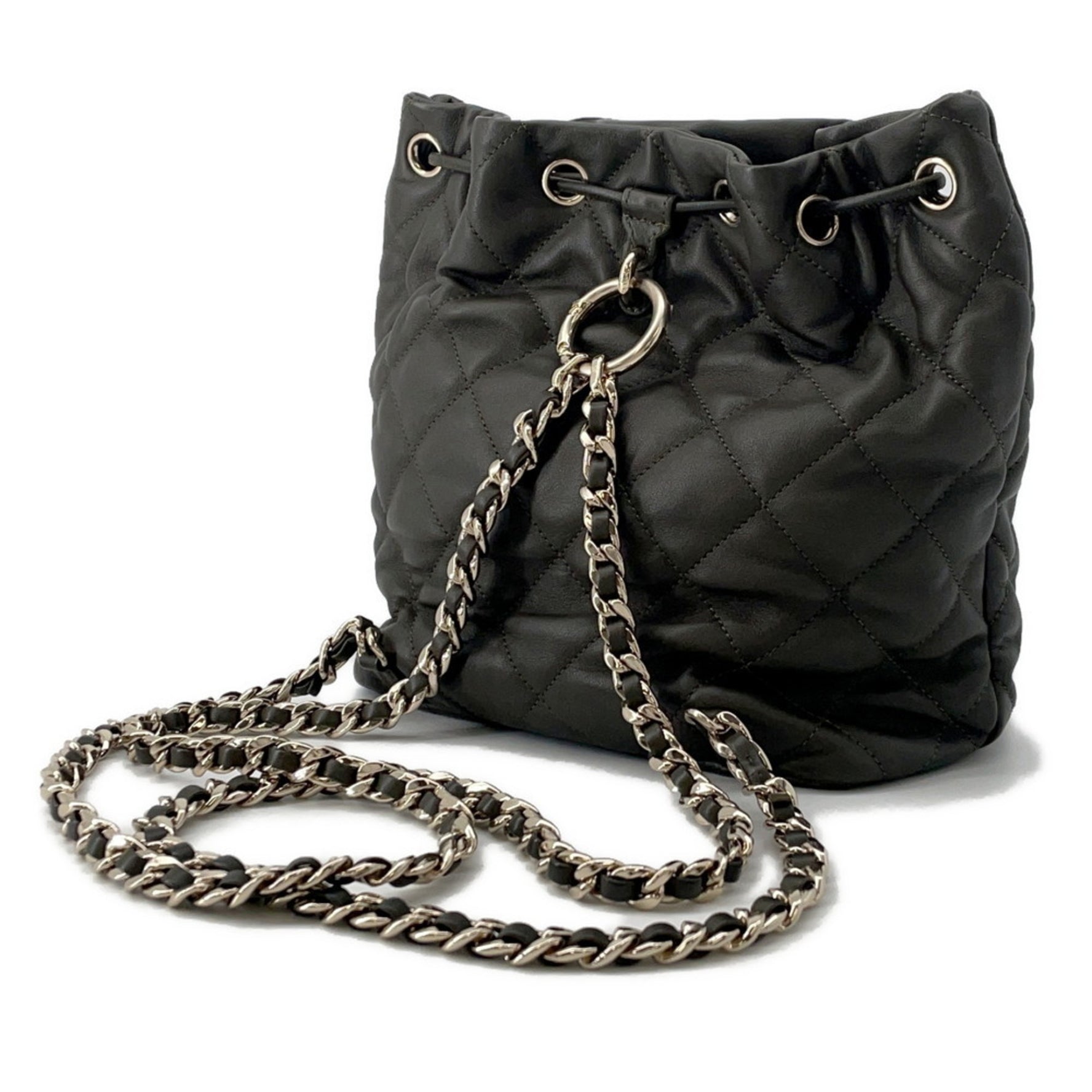 CHANEL Matelasse Coco Mark Lambskin Backpack Bag